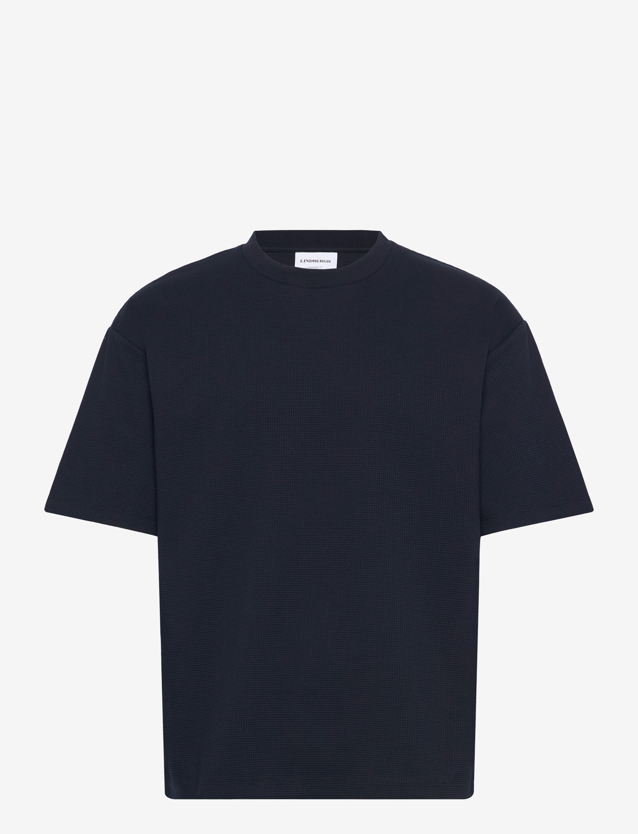 Lindbergh - Oversize waffle tee - laveste priser - navy - 1