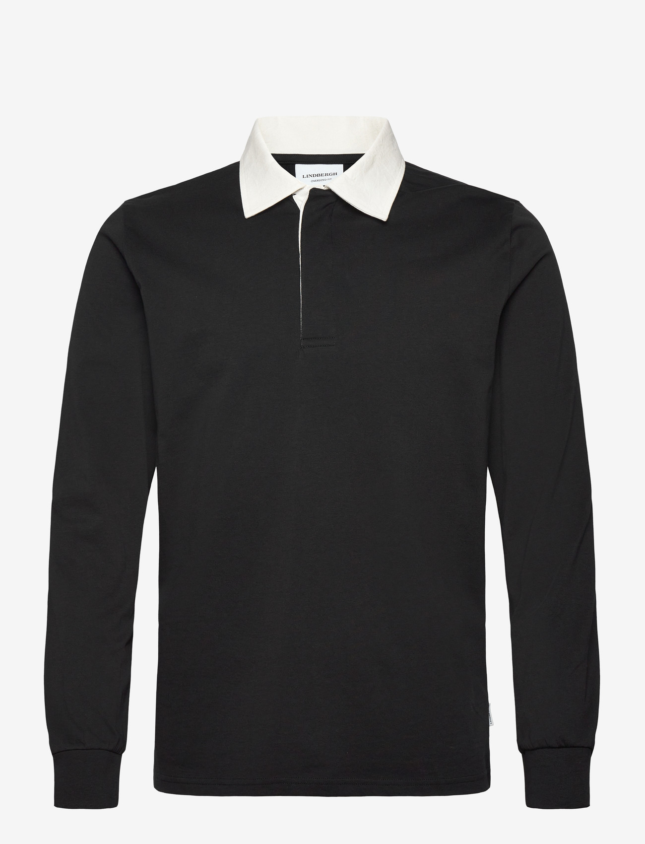 Lindbergh - Baseball polo L/S - langærmede poloer - black - 0