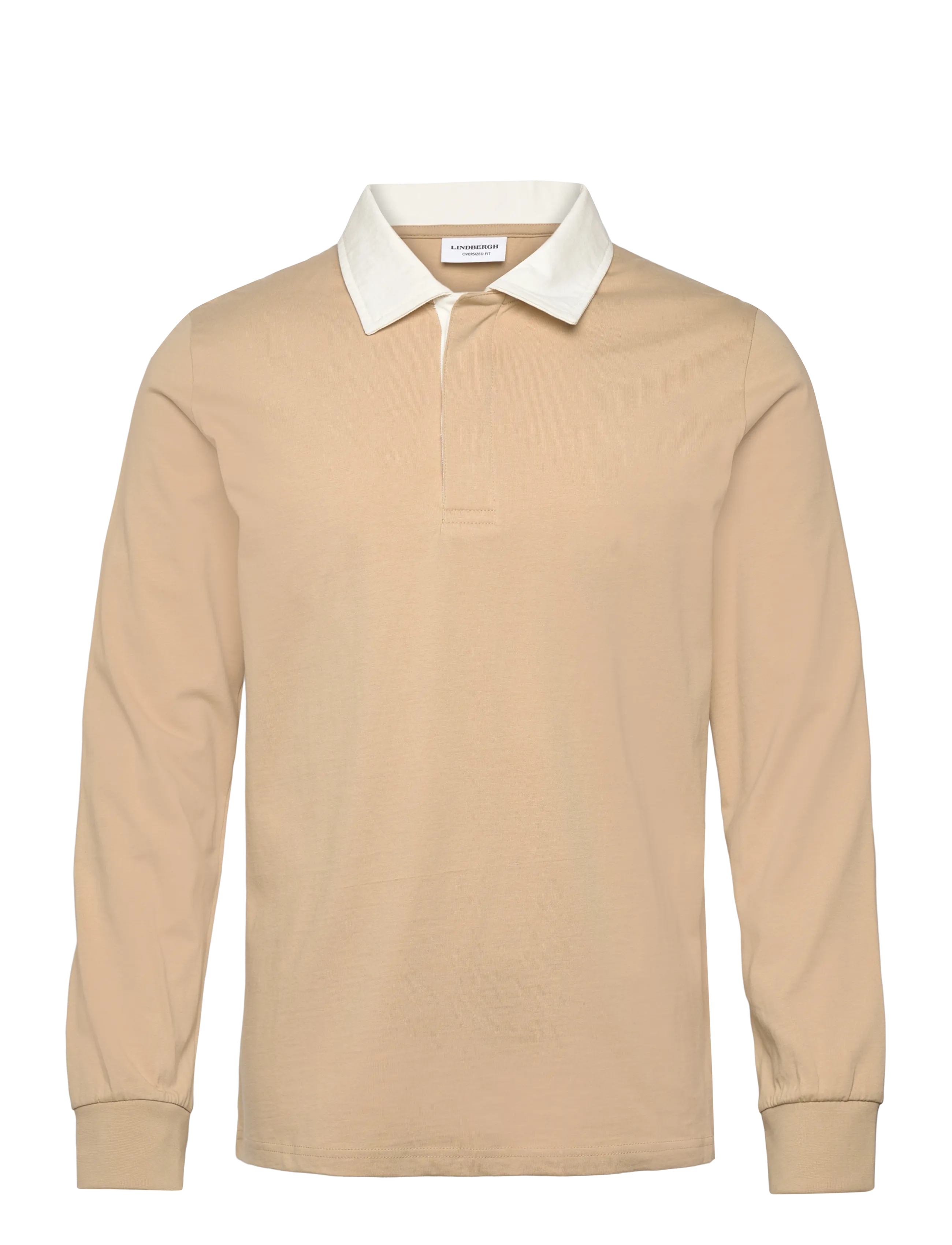 Lindbergh Baseball polo L/S - Pikéer - SAND / beige
