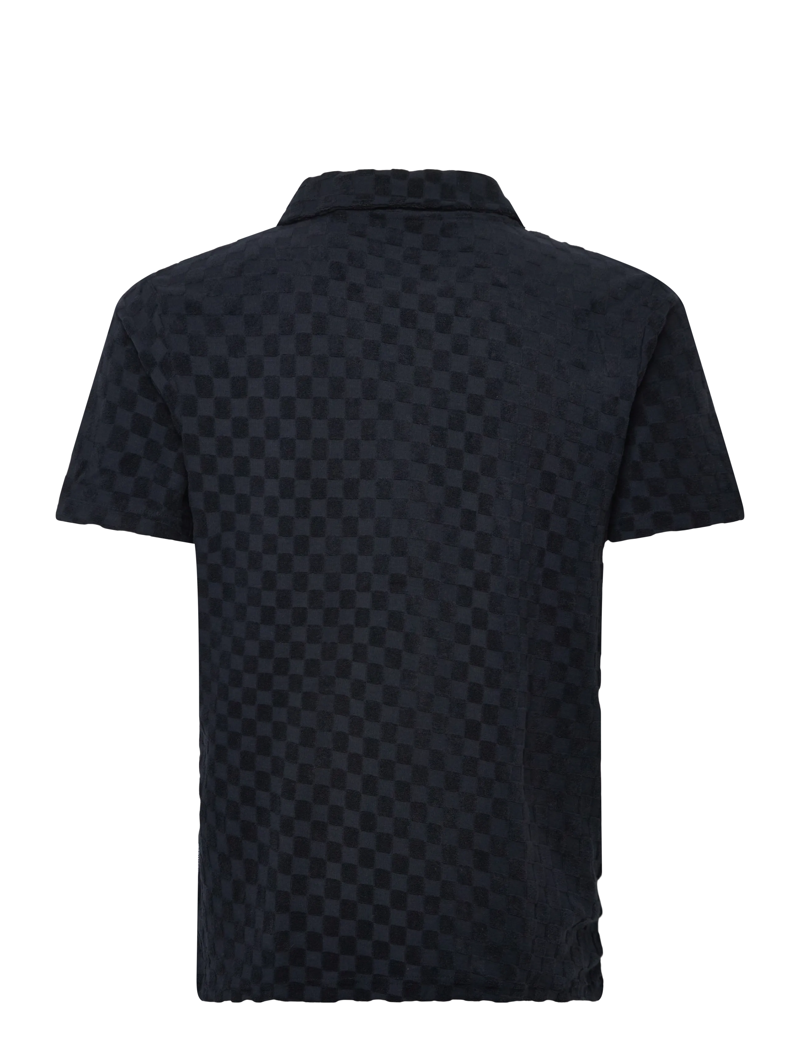 Lindbergh - Checkered towel v-neck polo S/S - kortærmede poloer - navy - 2