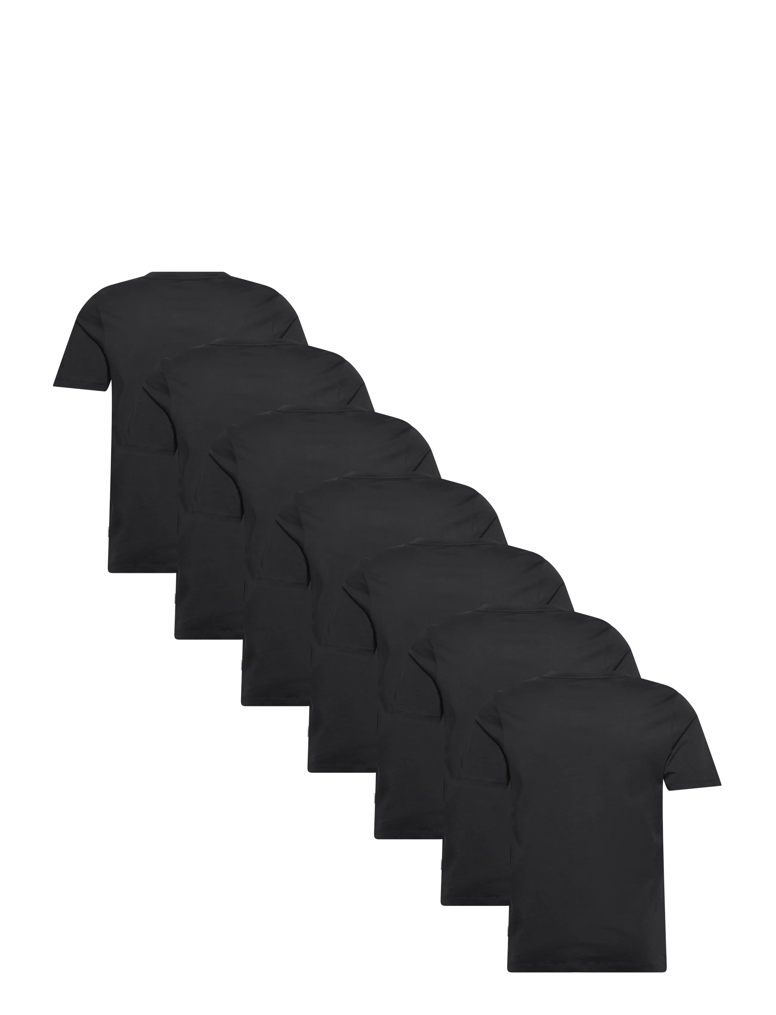 Lindbergh - Basic o-neck tee S/S 7 pack - födelsedagspresenter - black - 1