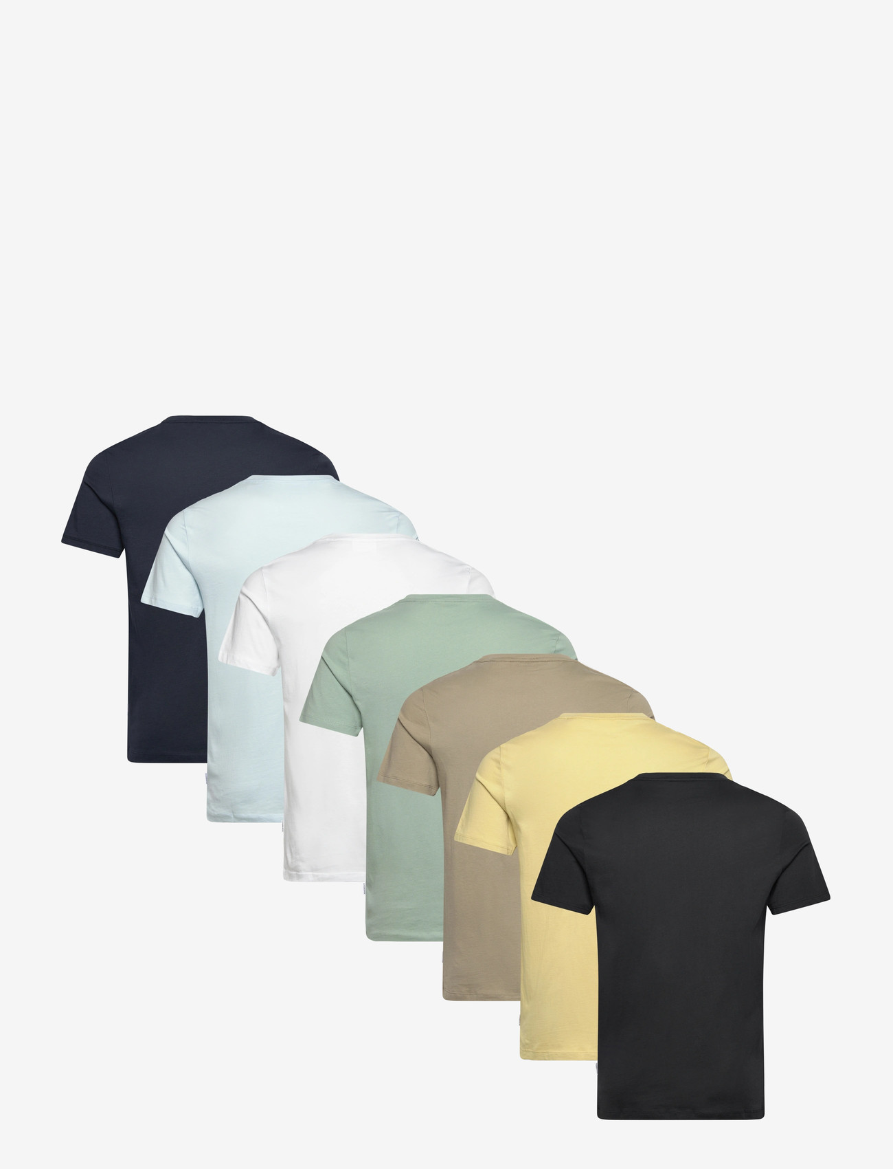 Lindbergh - Basic o-neck tee S/S 7 pack - kortærmede t-shirts - multi 126 - 1