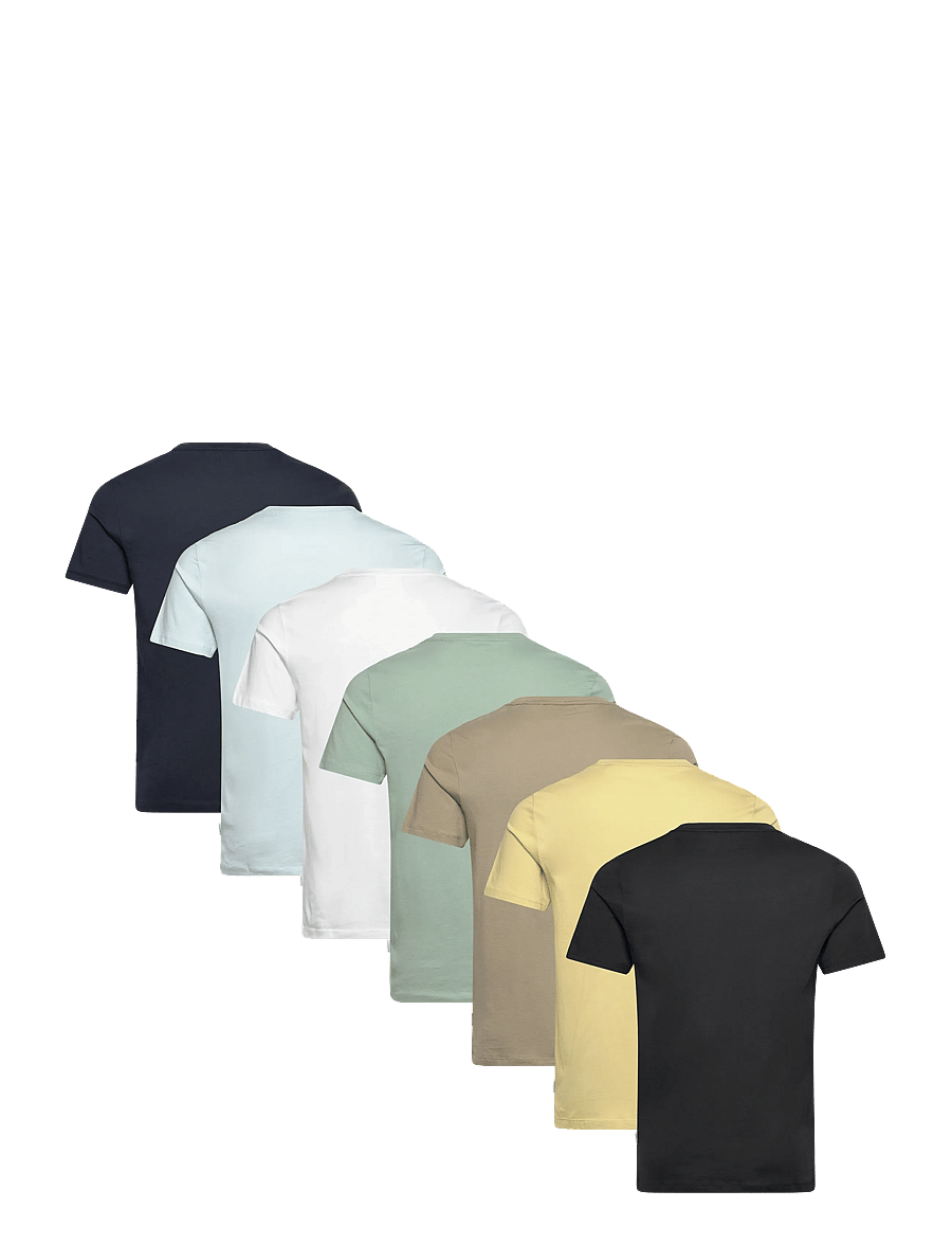 Lindbergh - Basic o-neck tee S/S 7 pack - t-shirts im multipack - multi 126 - 1