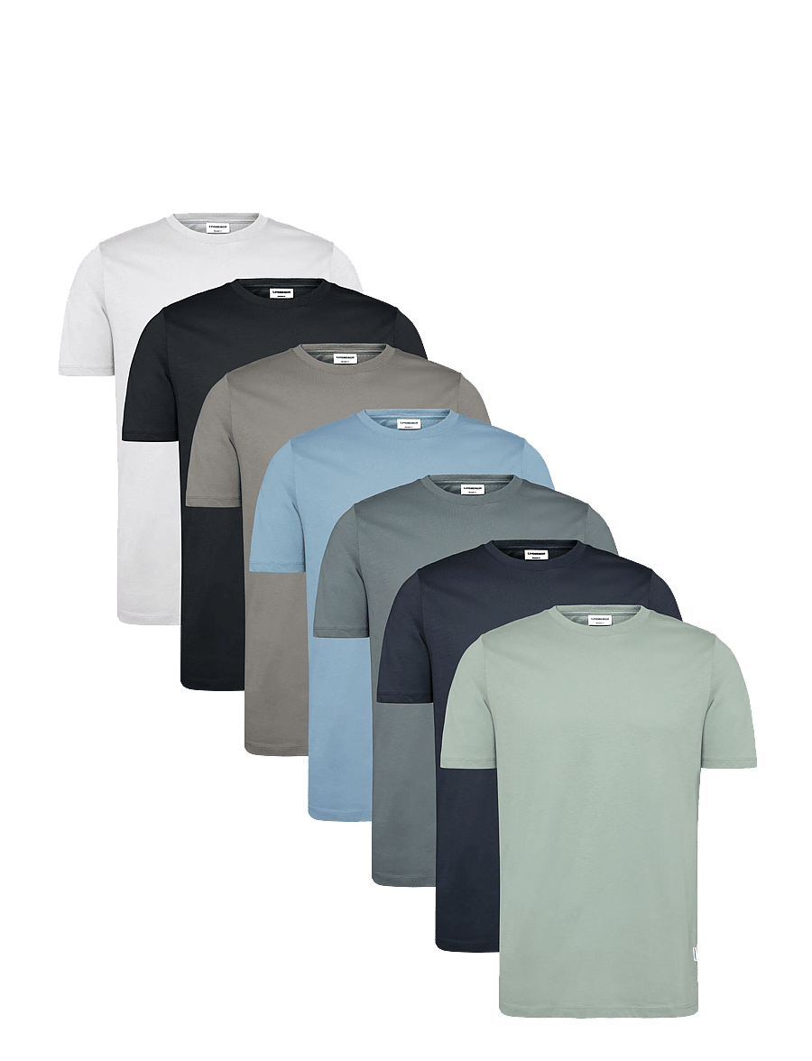 Lindbergh - Basic o-neck tee S/S 7 pack - multipack t-shirts - multi 426 - 1