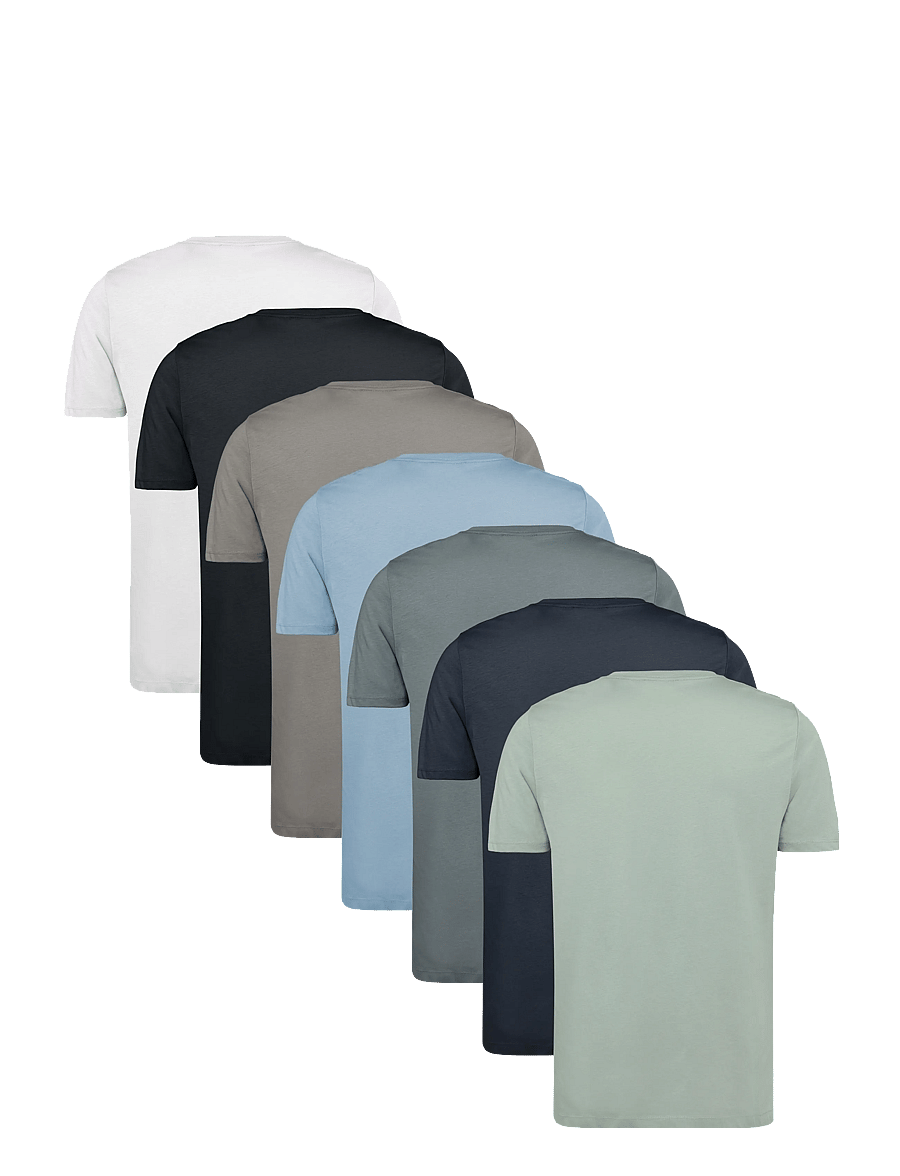 Lindbergh - Basic o-neck tee S/S 7 pack - multipack t-shirts - multi 426 - 2