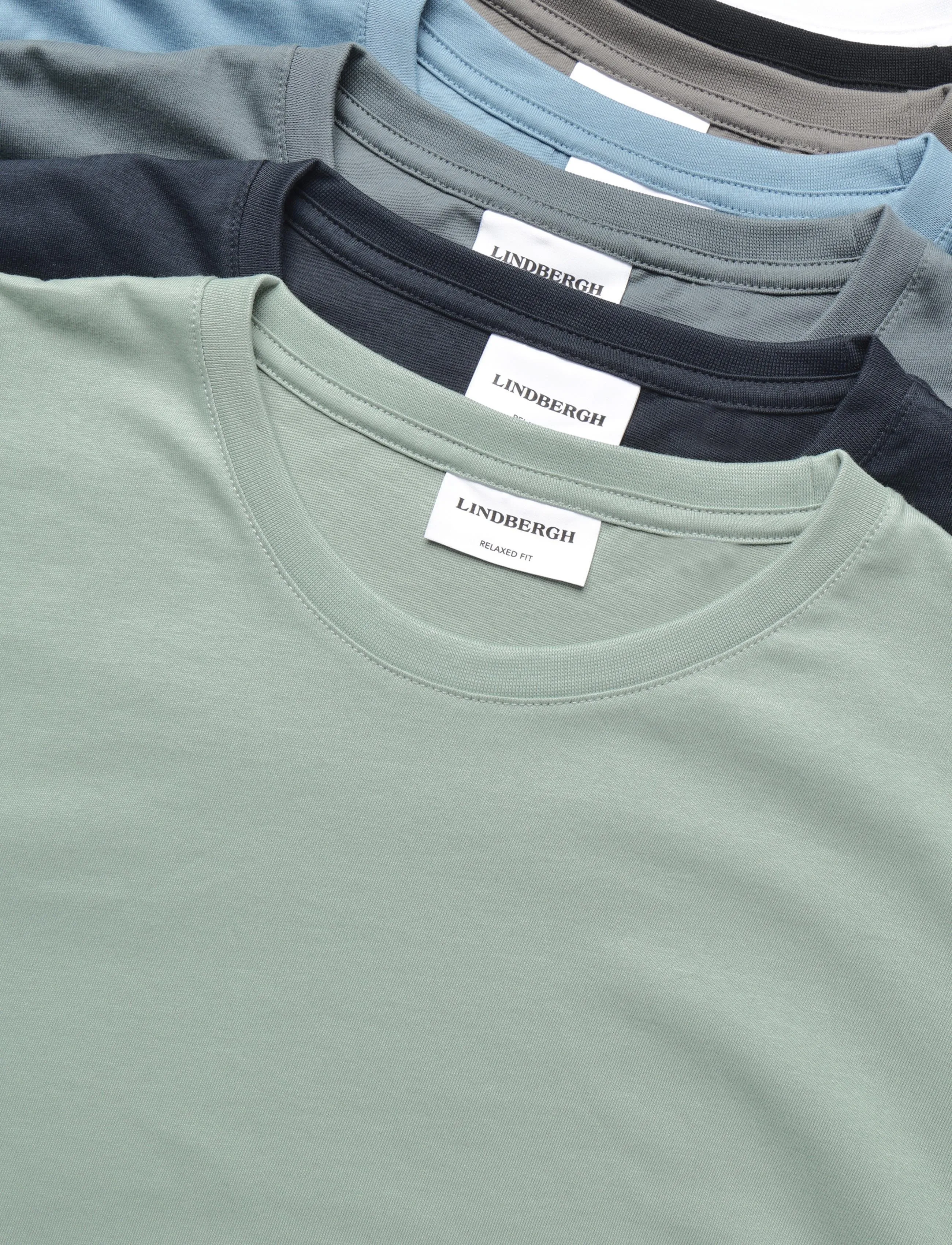 Lindbergh - Basic o-neck tee S/S 7 pack - multipack t-shirts - multi 426 - 4