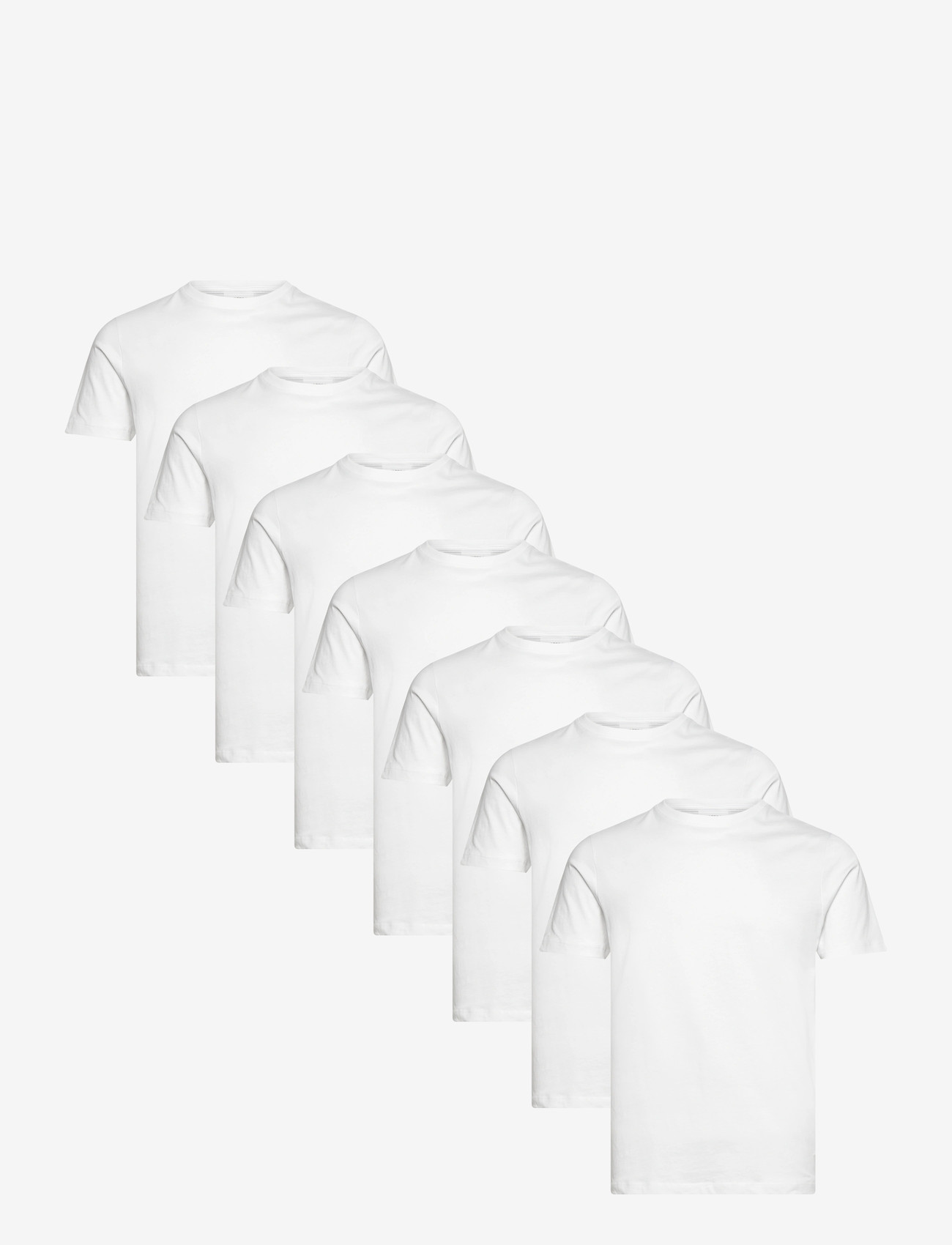 Lindbergh - Basic o-neck tee S/S 7 pack - lühikeste varrukatega t-särgid - white - 0