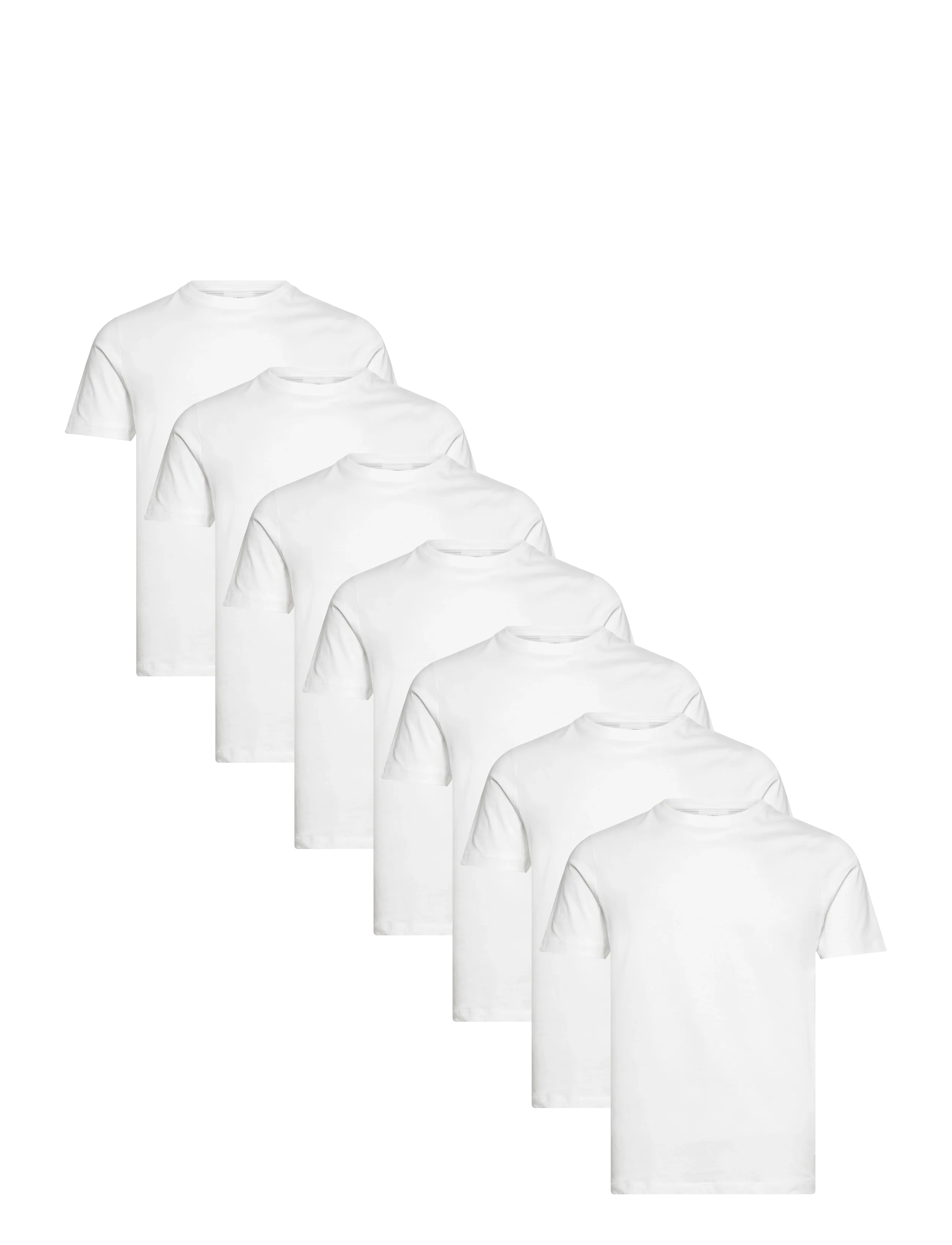 Basic o-neck tee S/S 7 pack - WHITE