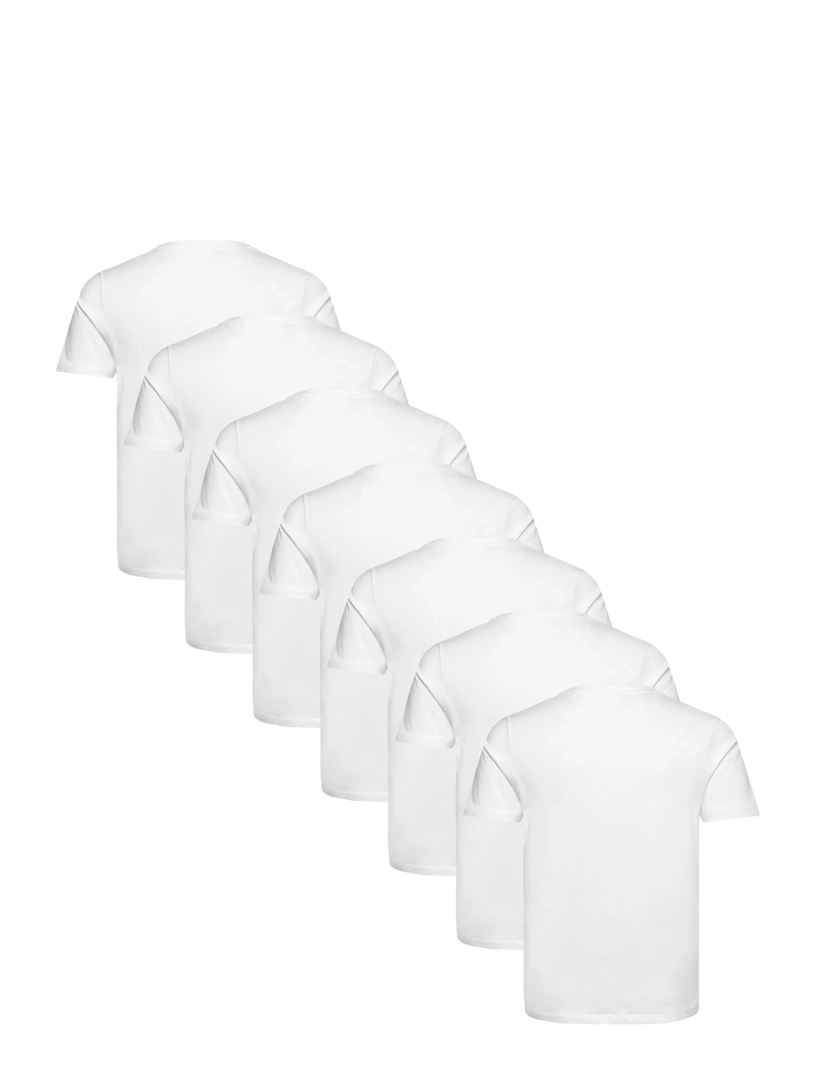 Lindbergh - Basic o-neck tee S/S 7 pack - t-shirts im multipack - white - 1