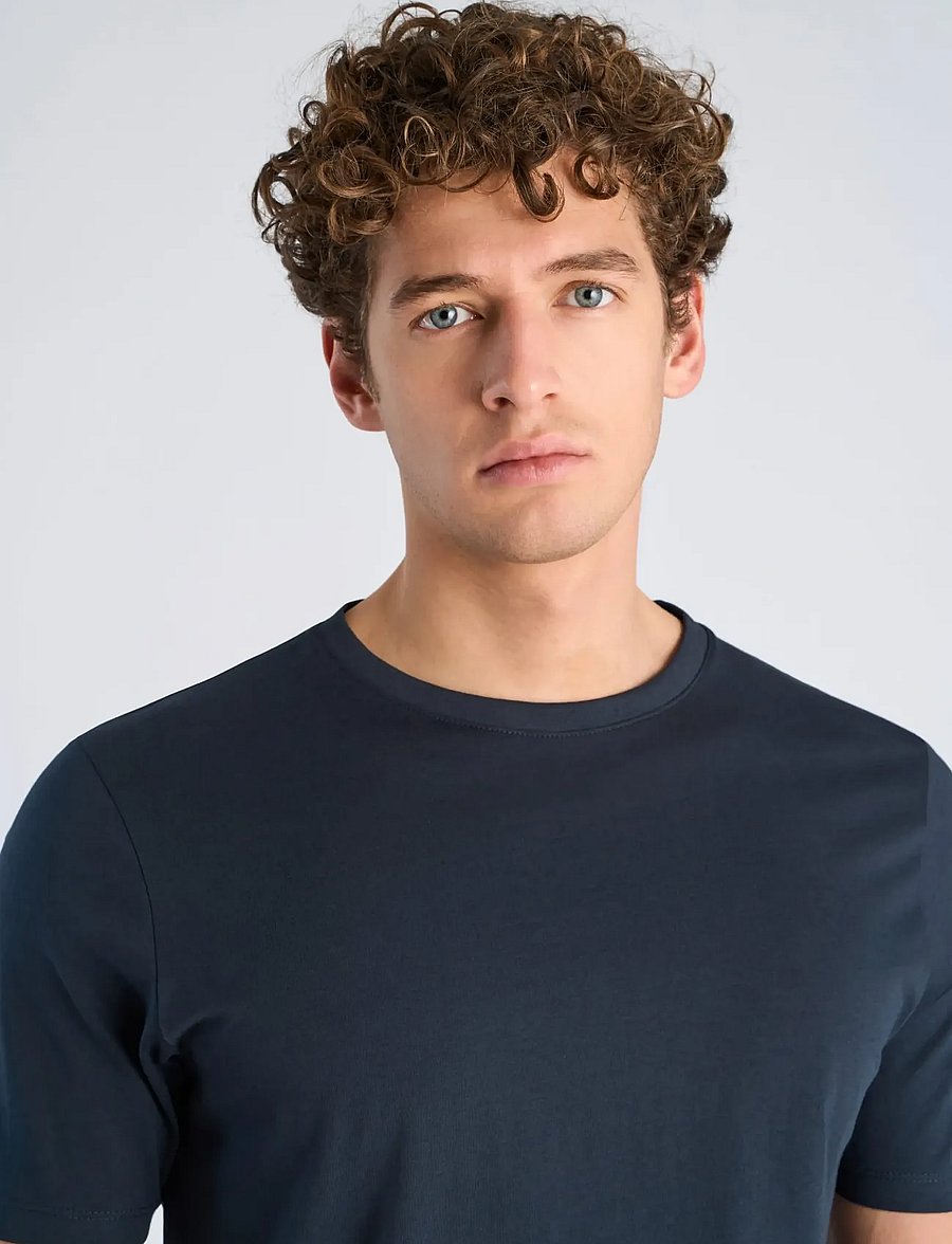 Lindbergh - Basic o-neck tee S/S - kurzärmelige t-shirts - navy - 5