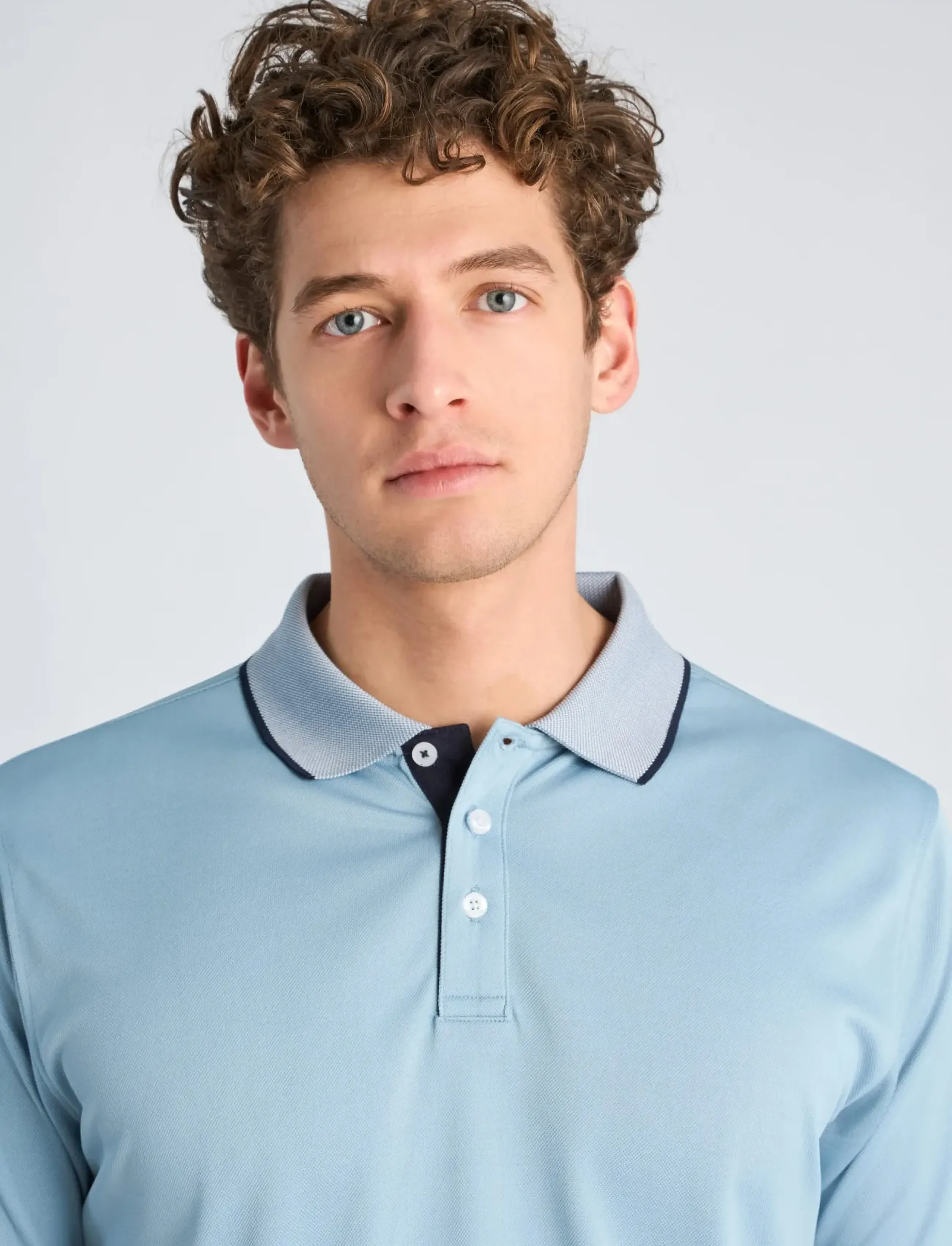 Lindbergh - Fast dry polo - kortærmede poloer - blue grey - 5