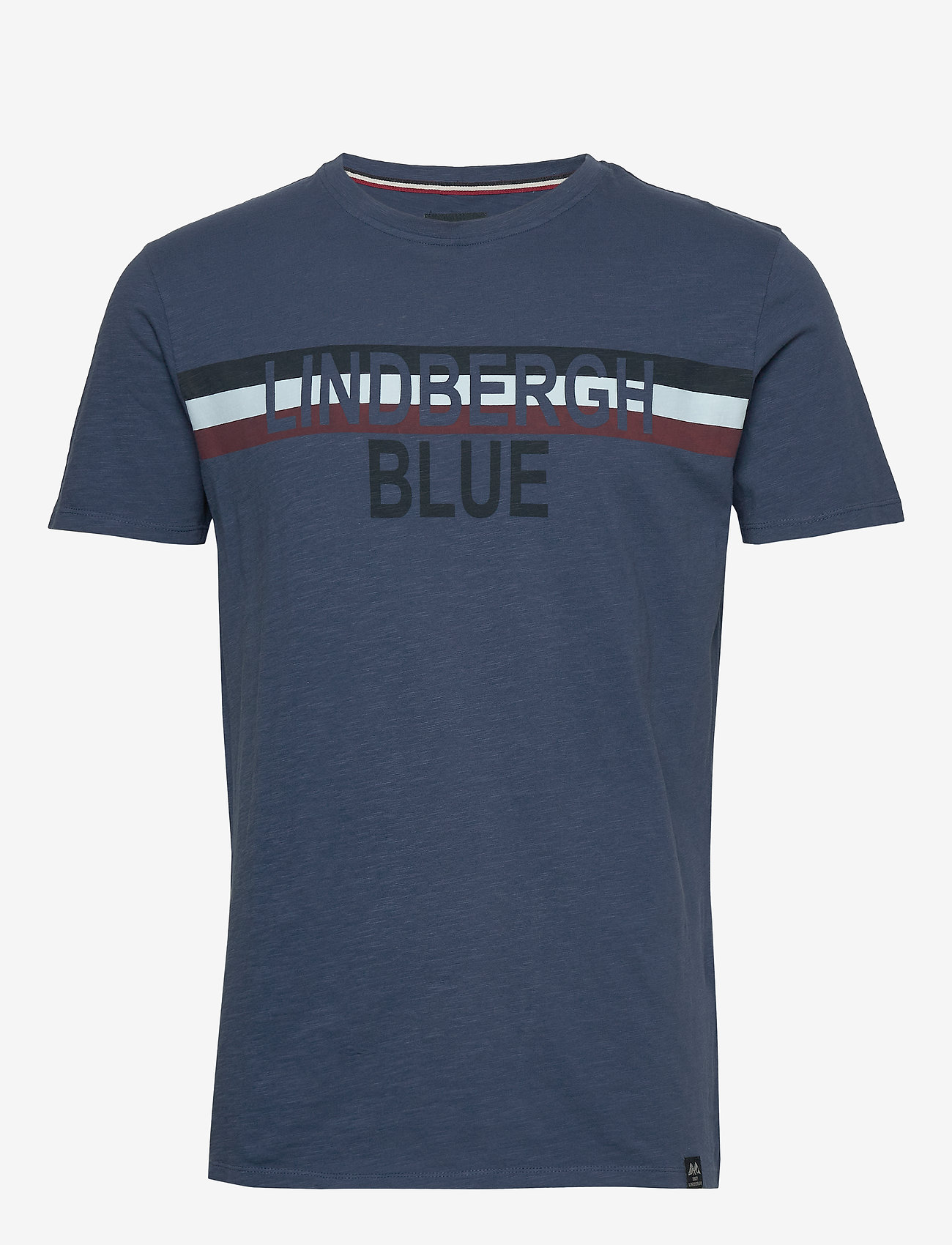 Lindbergh - Signature print tee - mid blue - 0