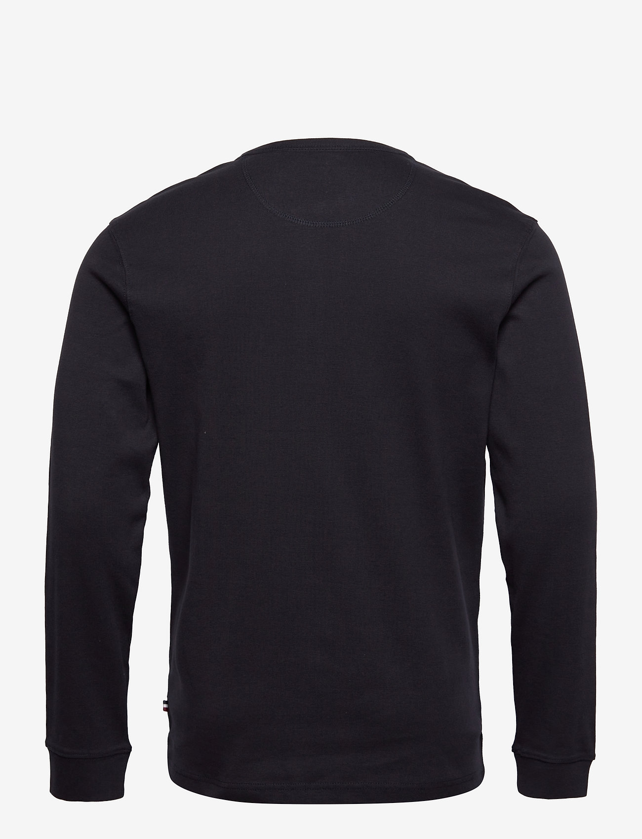 Lindbergh - Solid gradad w contrast fabric L/S - basic t-shirts - black - 1