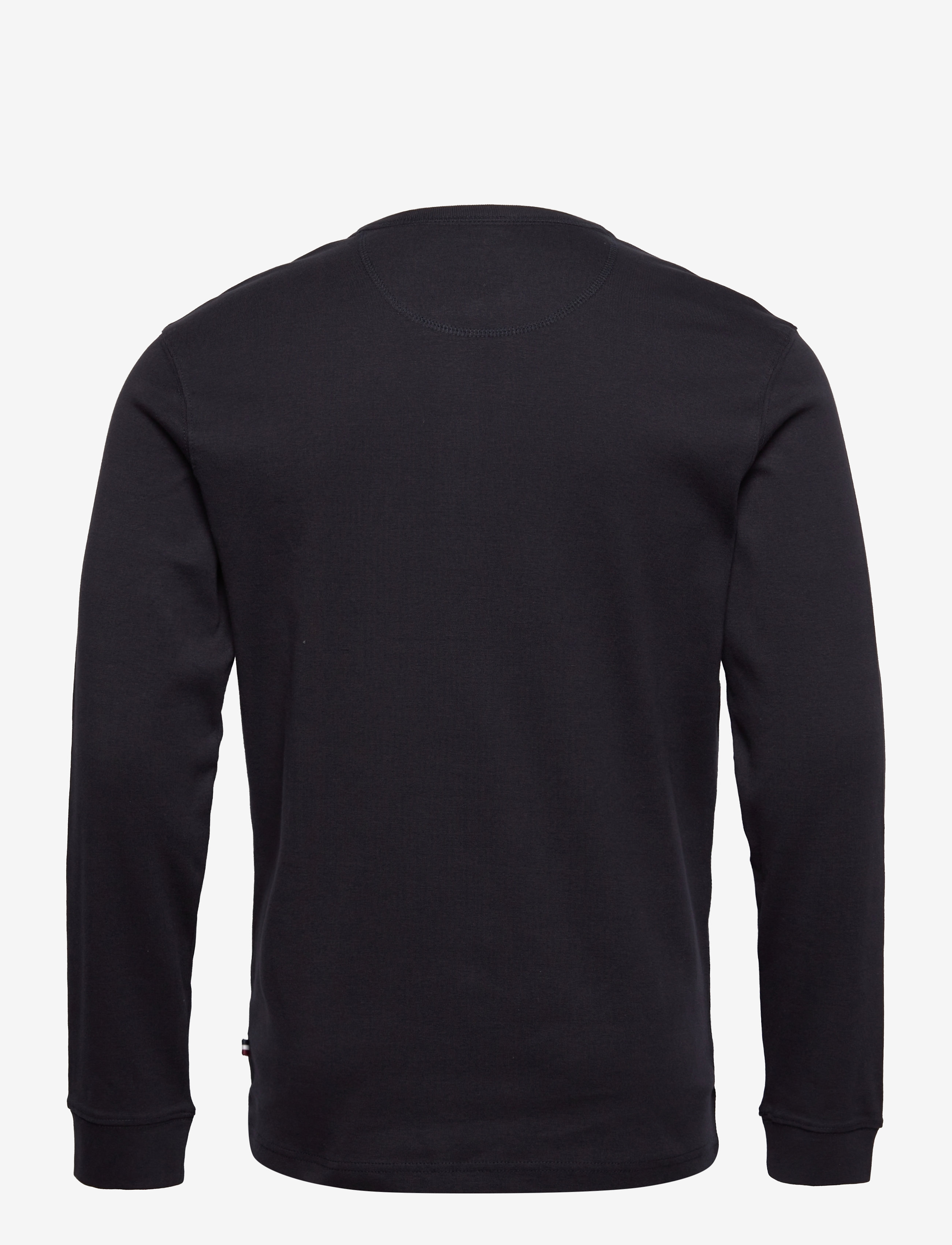 Lindbergh - Solid gradad w contrast fabric L/S - basic t-shirts - black - 2