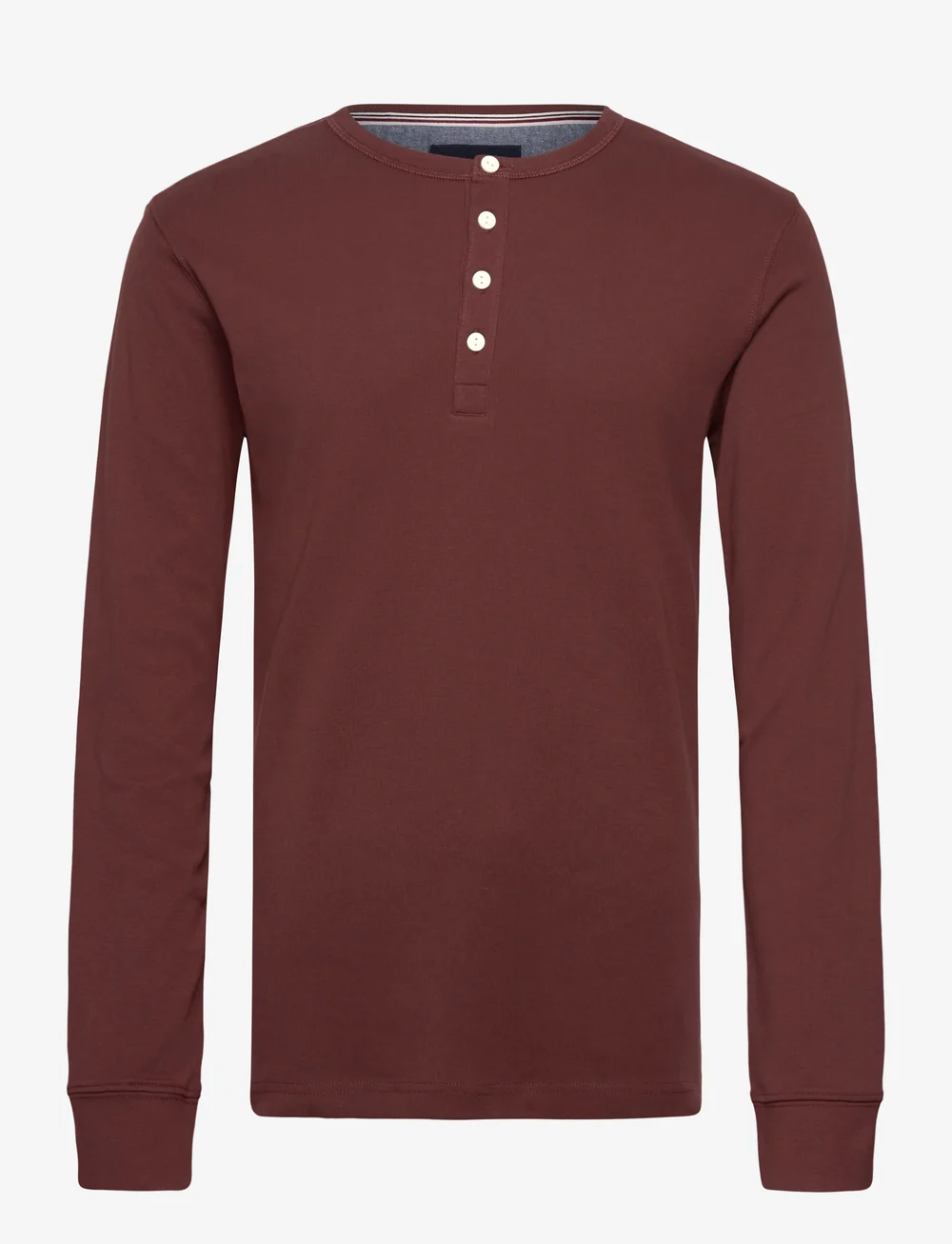 Lindbergh - Solid granddad L/S - długi rękaw - deep burgundy - 1