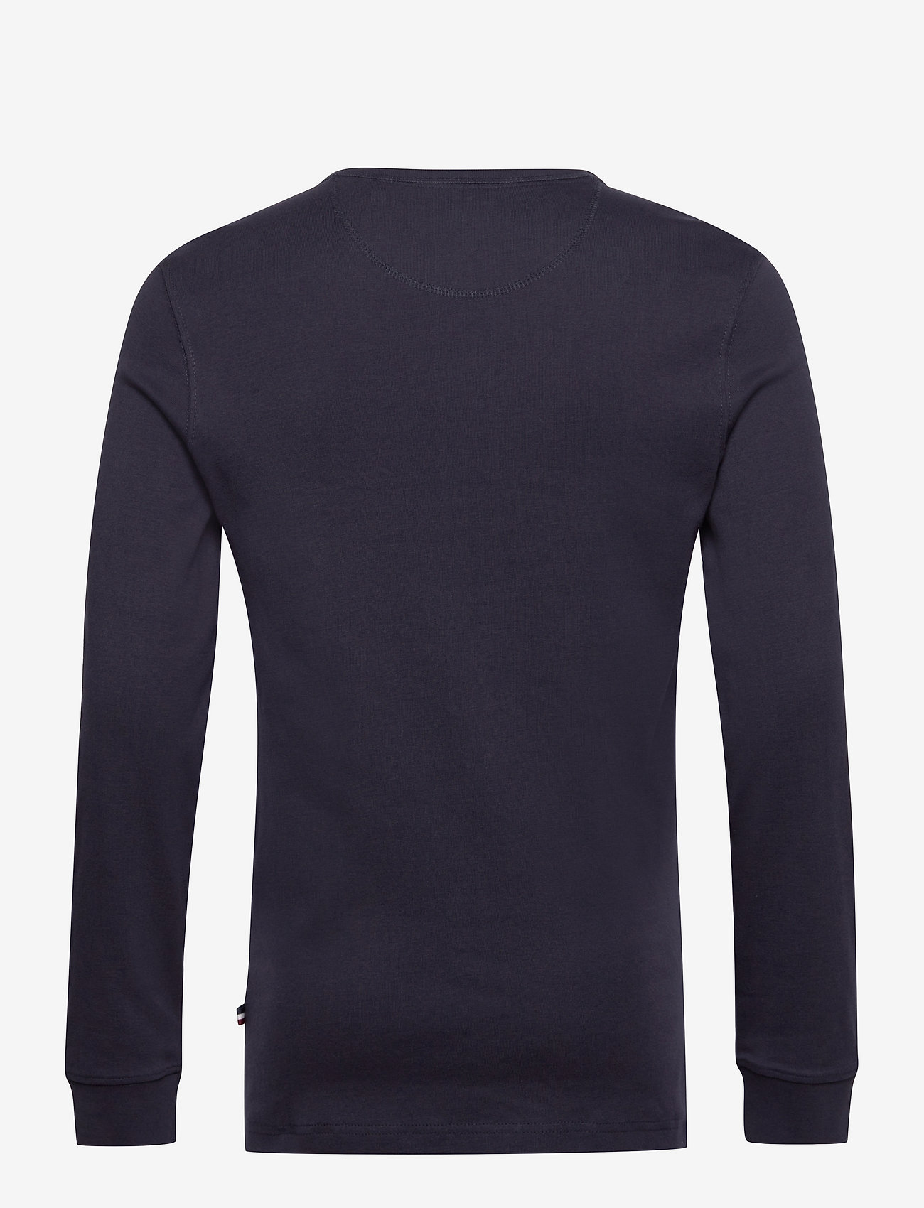 Lindbergh - Solid gradad w contrast fabric L/S - långärmade t-shirts - navy - 2