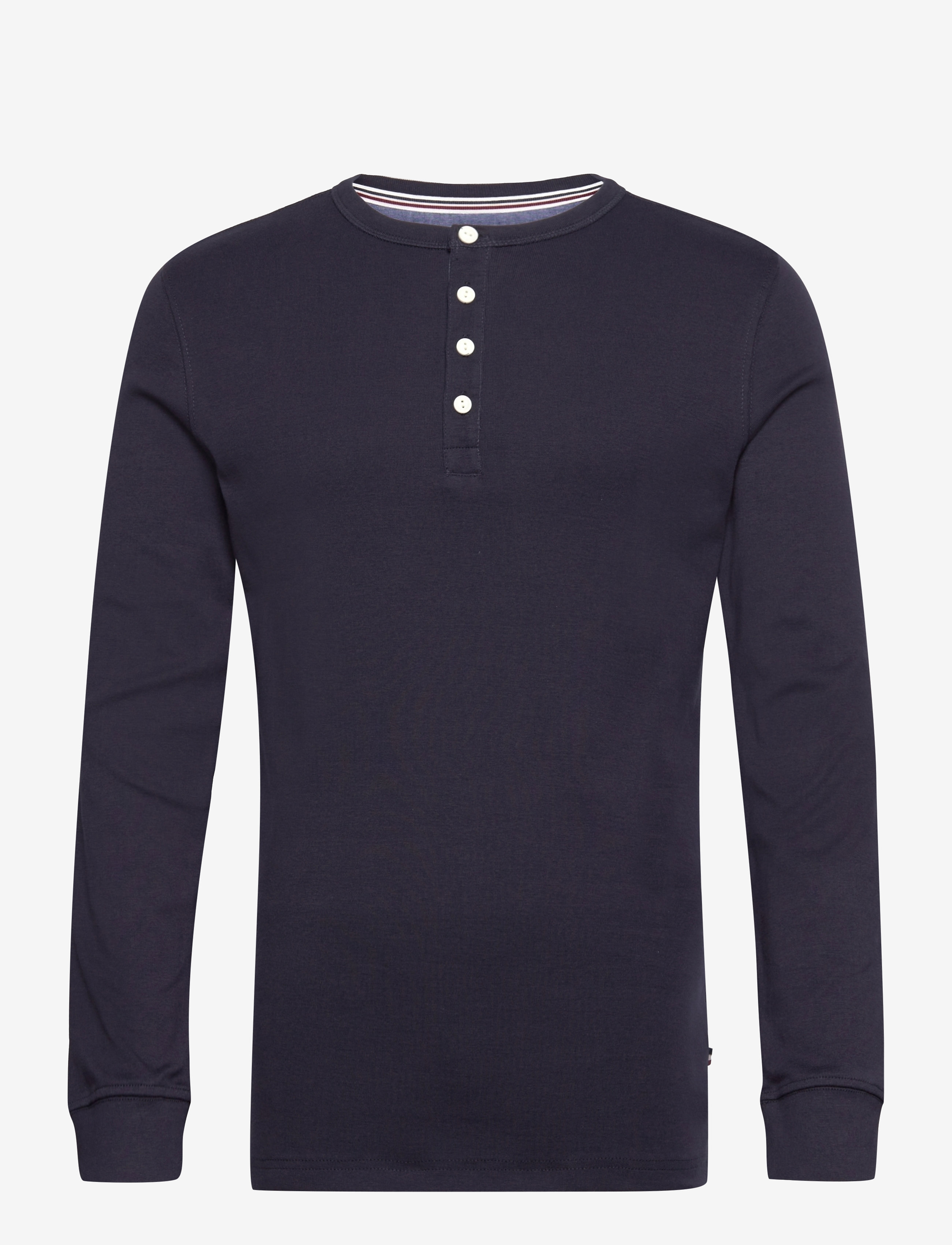 LINDBERGH Solid Gradad W Contrast Fabric L/S Blau - XXL - Herren