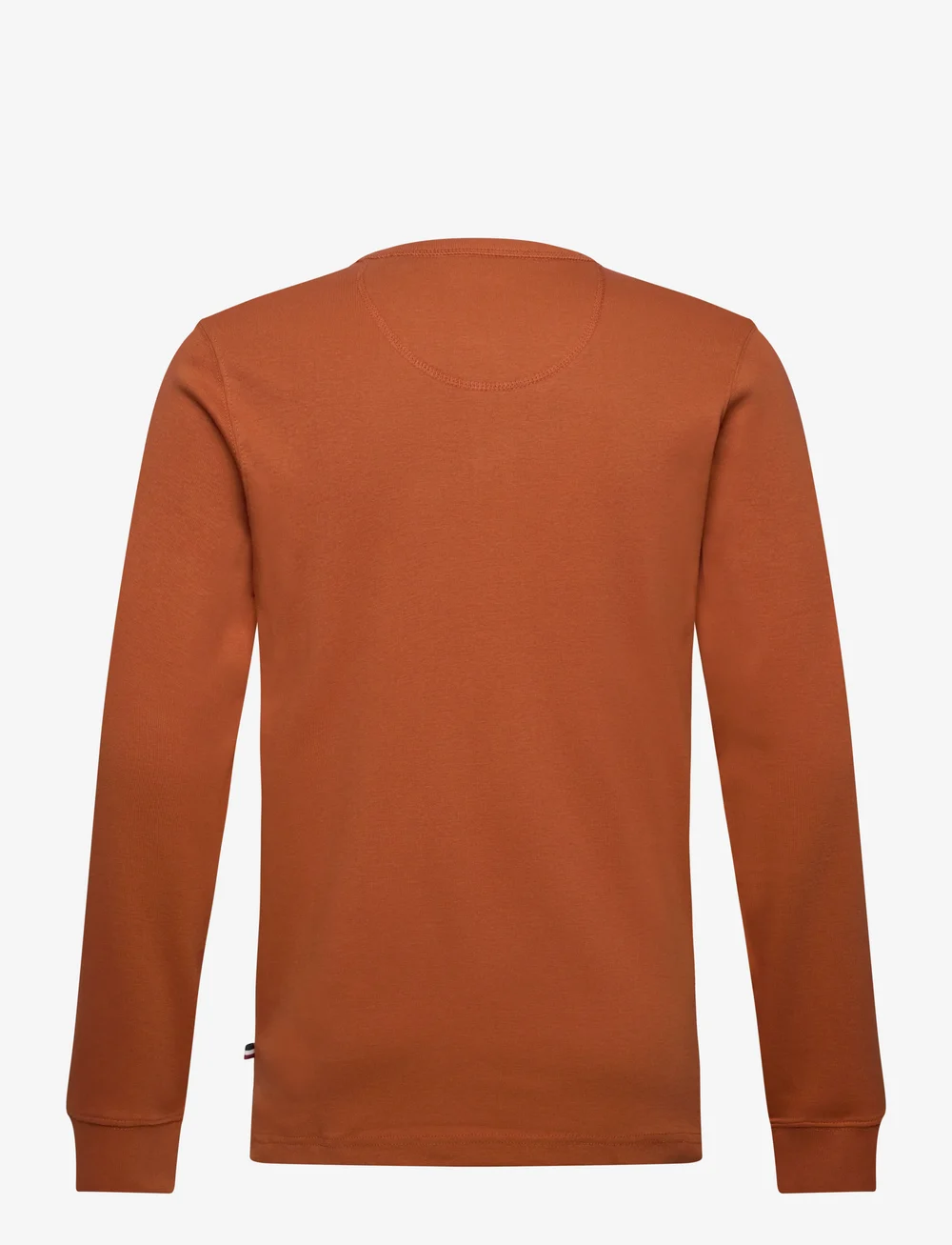 Lindbergh - Solid gradad w contrast fabric L/S - langærmede t-shirts - rust orange - 2