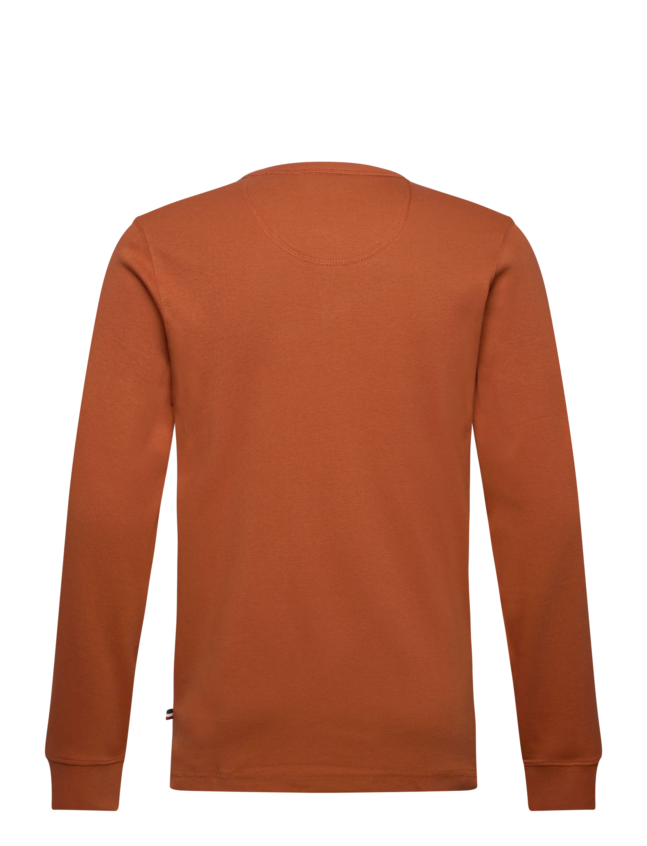 Lindbergh - Solid gradad w contrast fabric L/S - basic t-shirts - rust orange - 2