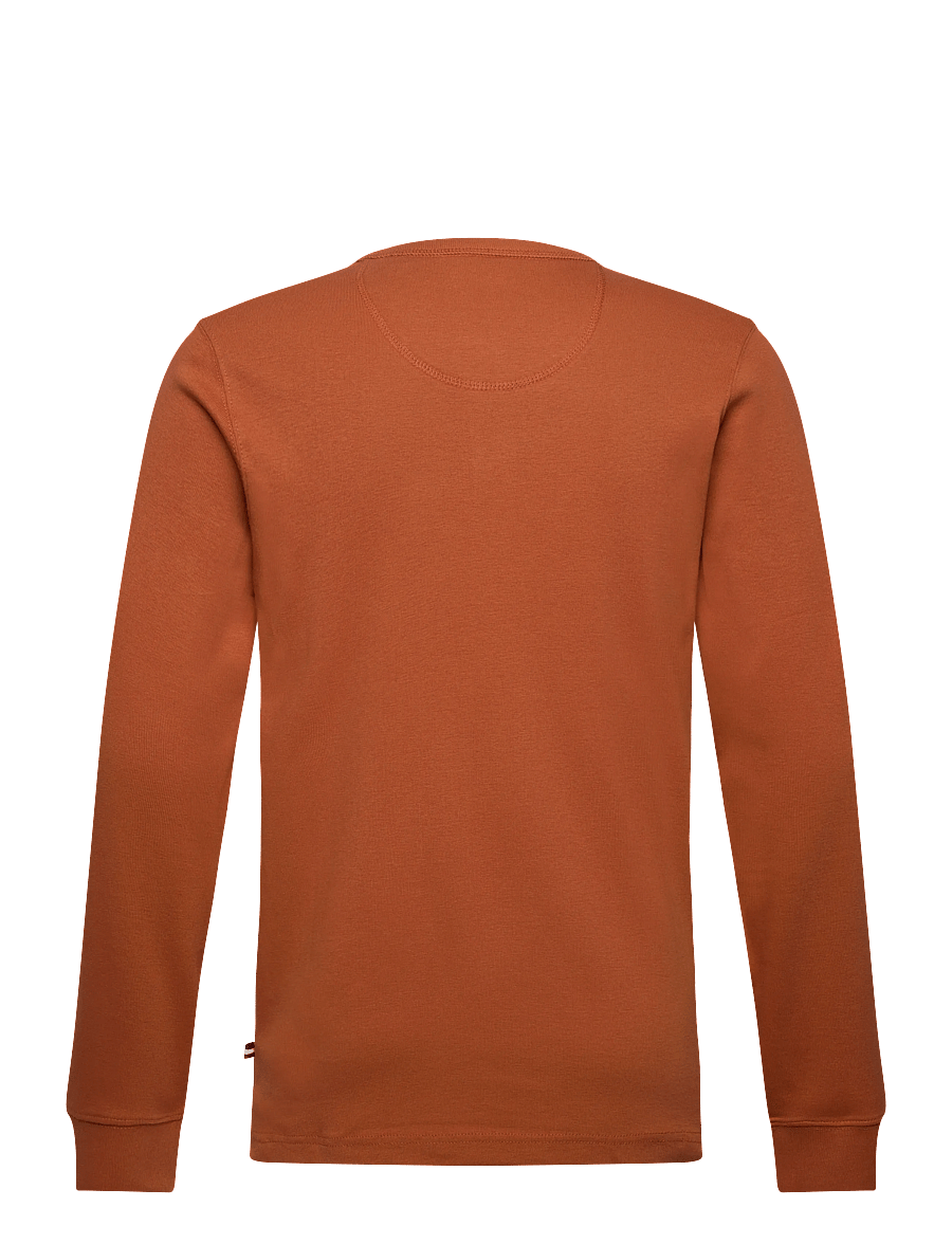 Lindbergh - Solid gradad w contrast fabric L/S - pikkade varrukatega t-särgid - rust orange - 2