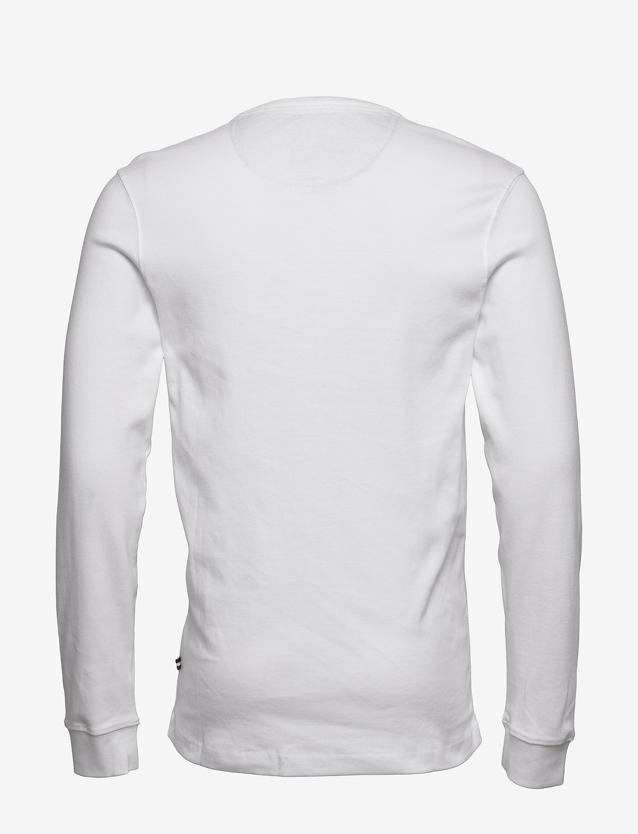 Lindbergh - Solid gradad w contrast fabric L/S - langärmelig - white - 2