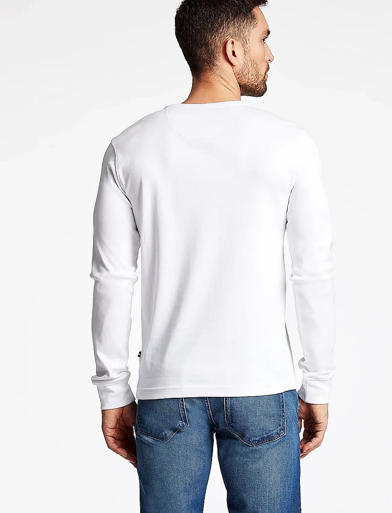 Lindbergh - Solid gradad w contrast fabric L/S - langärmelig - white - 4