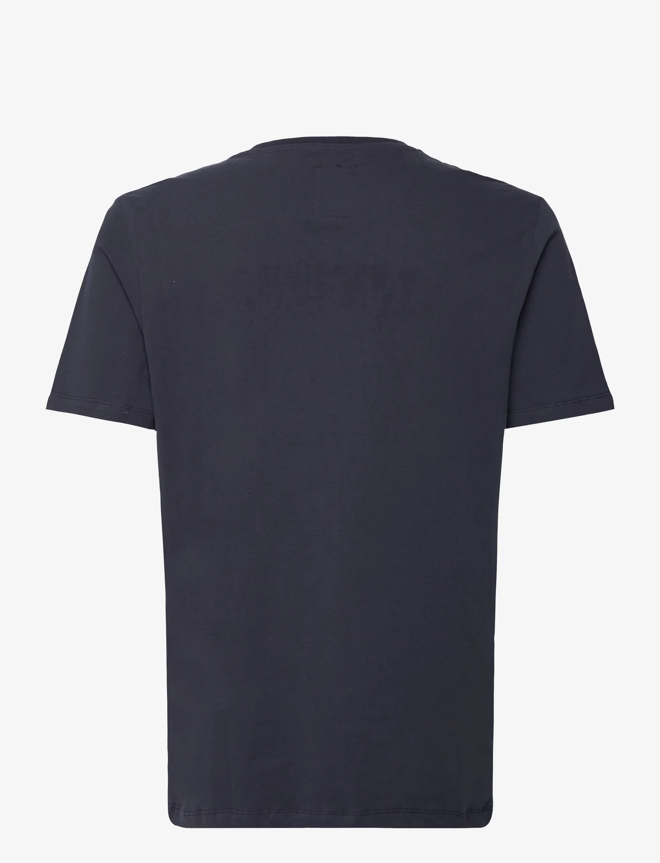 Lindbergh - Brand carrier print tee S/S - kortärmade t-shirts - navy - 1