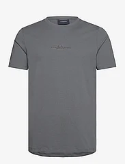 Lindbergh - Logo tee S/S - lowest prices - blue grey - 0