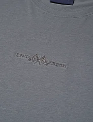 Lindbergh - Logo tee S/S - laveste priser - blue grey - 3