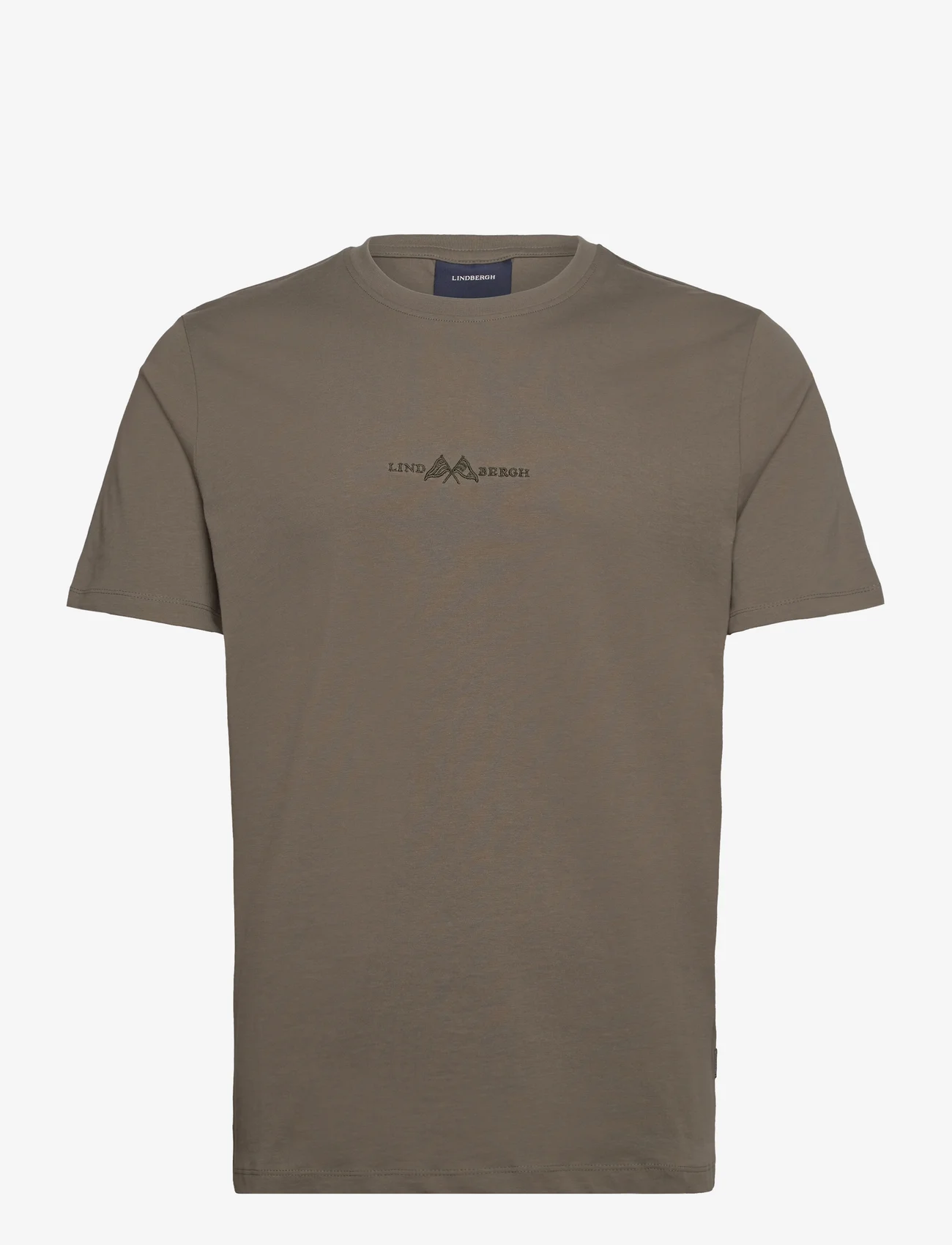 Lindbergh - Logo tee S/S - lowest prices - lt dusty army - 0