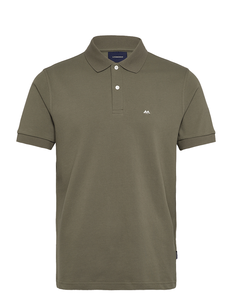 Lindbergh - Polo S/S - kurzärmelig - lt dusty army - 0