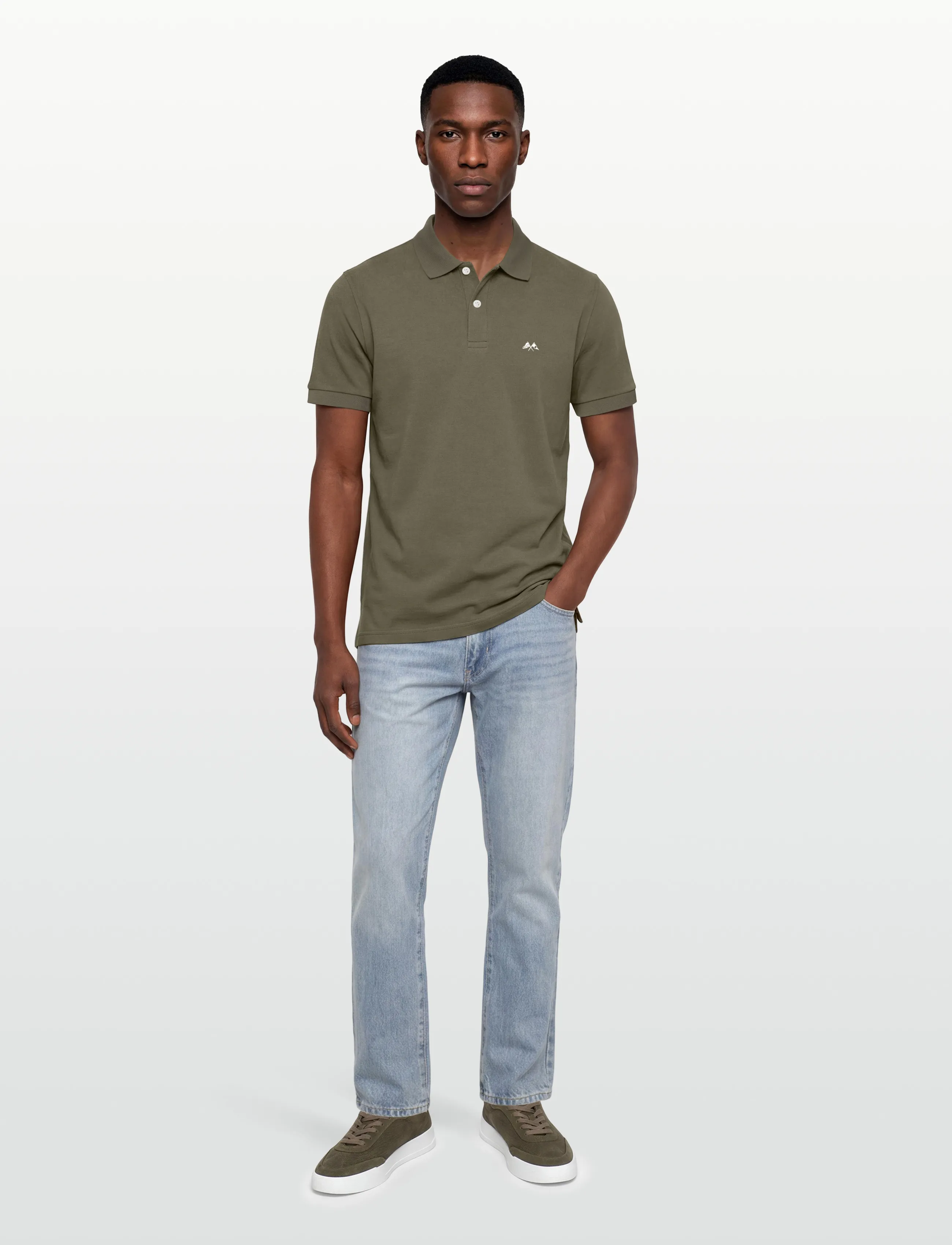 Lindbergh Polo S/S - Vårgarderoben - LT DUSTY ARMY / green