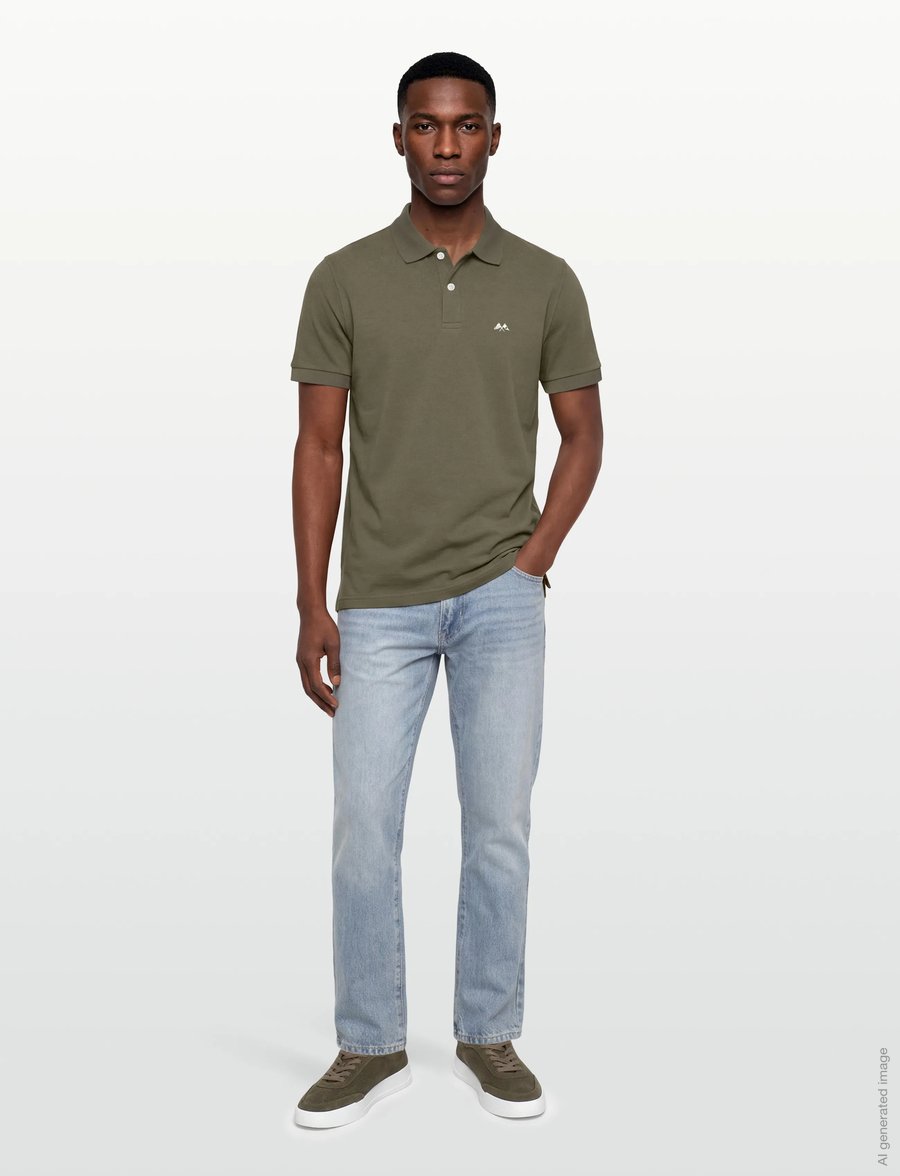 Lindbergh - Polo S/S - kurzärmelig - lt dusty army - 0