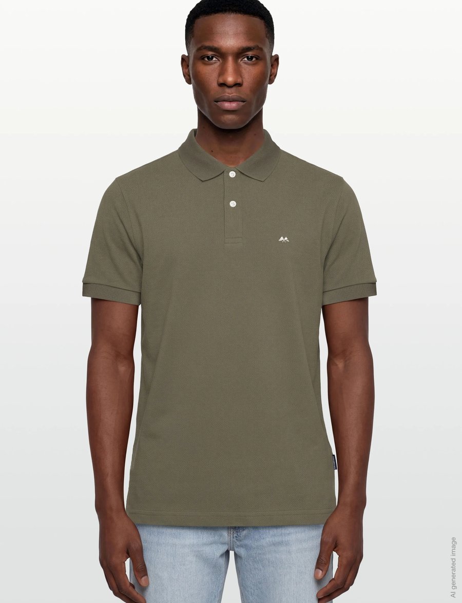 Lindbergh - Polo S/S - kurzärmelig - lt dusty army - 3