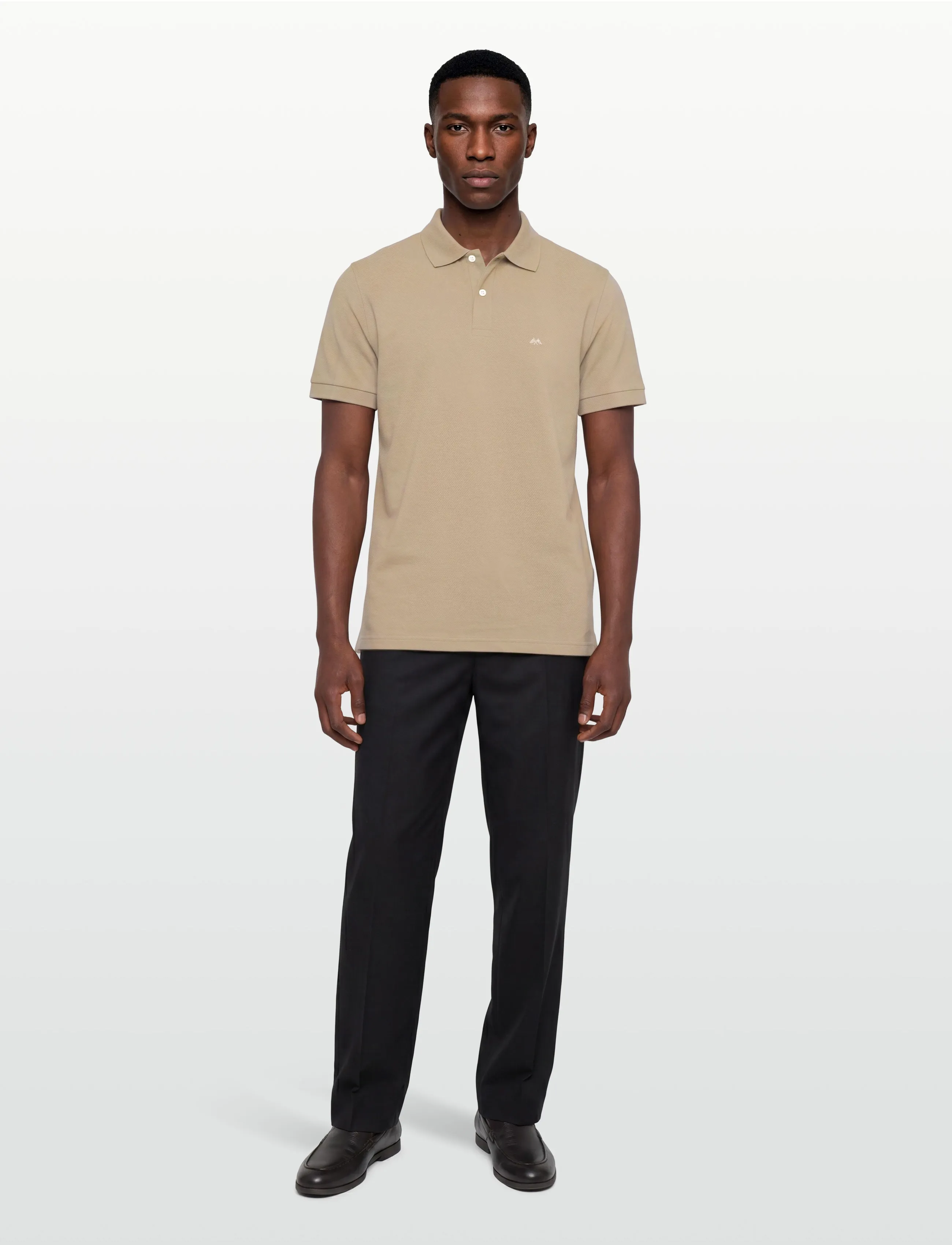 Lindbergh Polo S/S, L, Beige, Poloer > Kortærmede, Herre