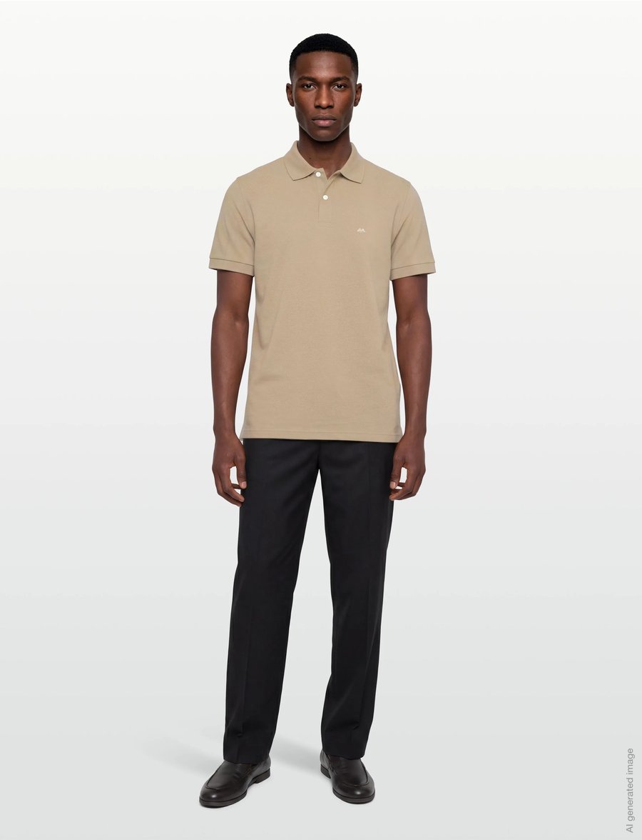Lindbergh - Polo S/S - kurzärmelig - sand - 0