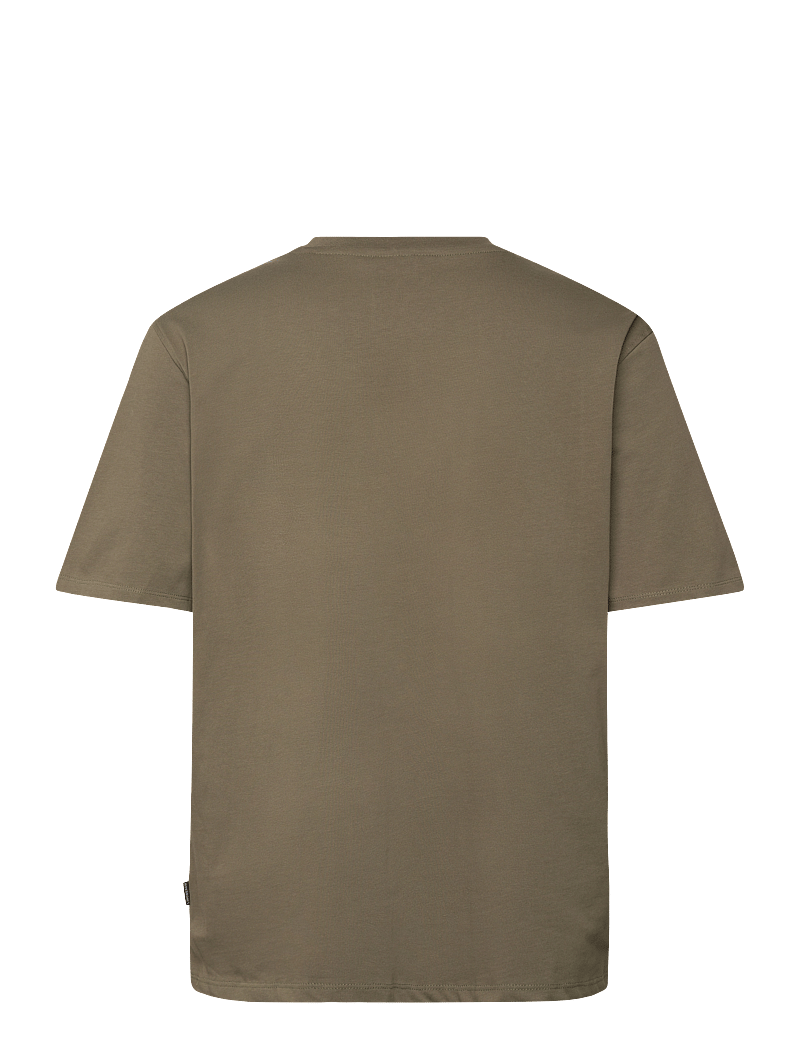 Lindbergh - Oversize logo tee - kurzärmelig - dk dusty olive - 1