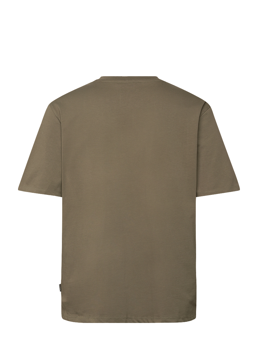 Lindbergh - Oversize logo tee - kurzärmelig - dk dusty olive - 1