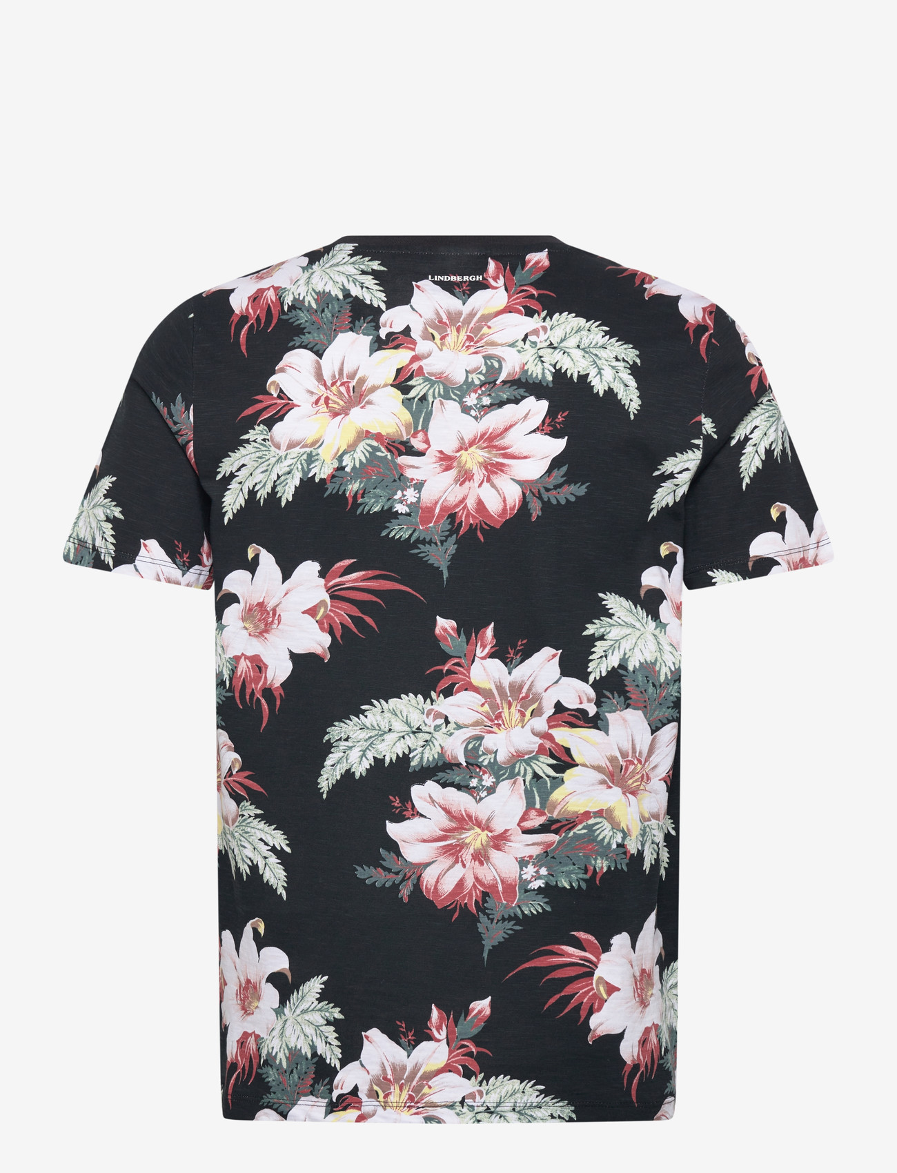Lindbergh - Slub AOP tee S/S - kurzärmelig - black - 2