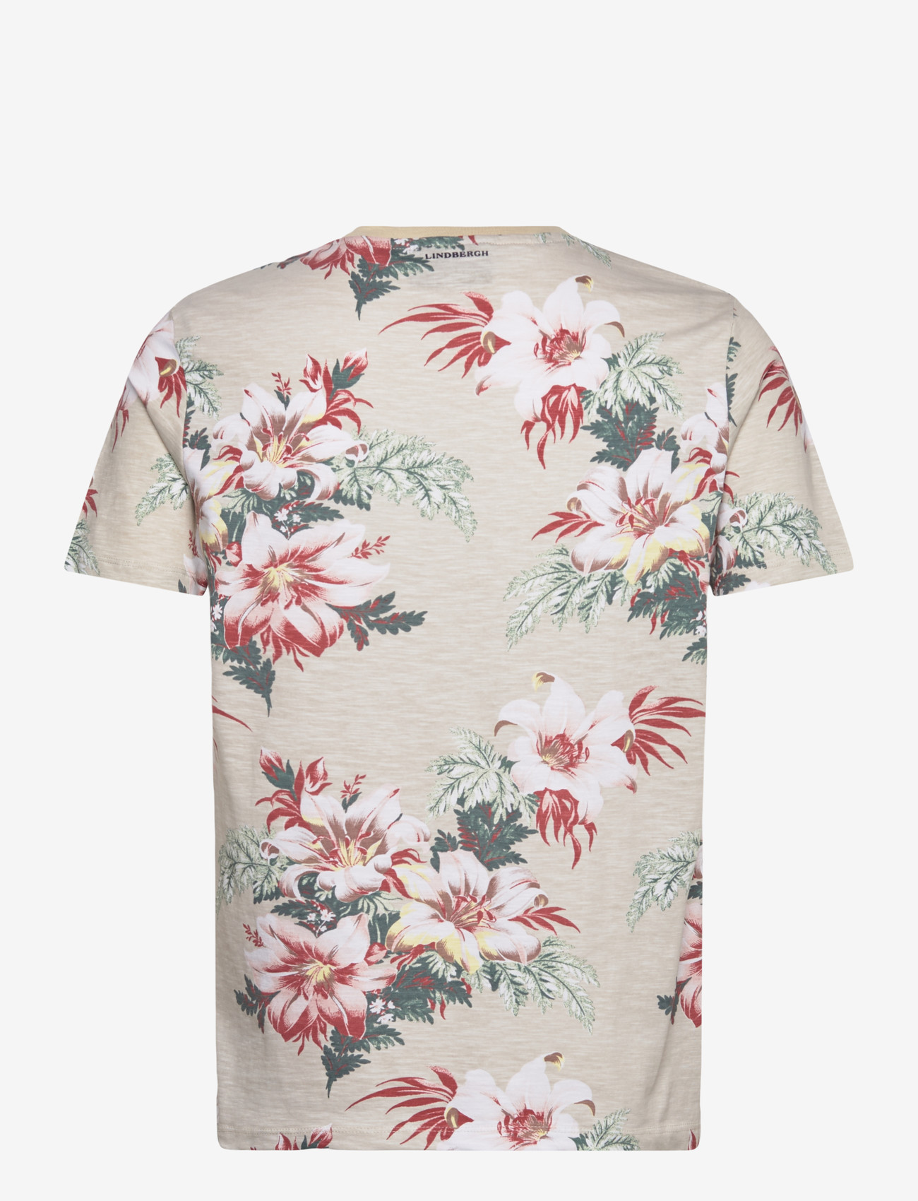 Lindbergh - Slub AOP tee S/S - laveste priser - smoke white - 2