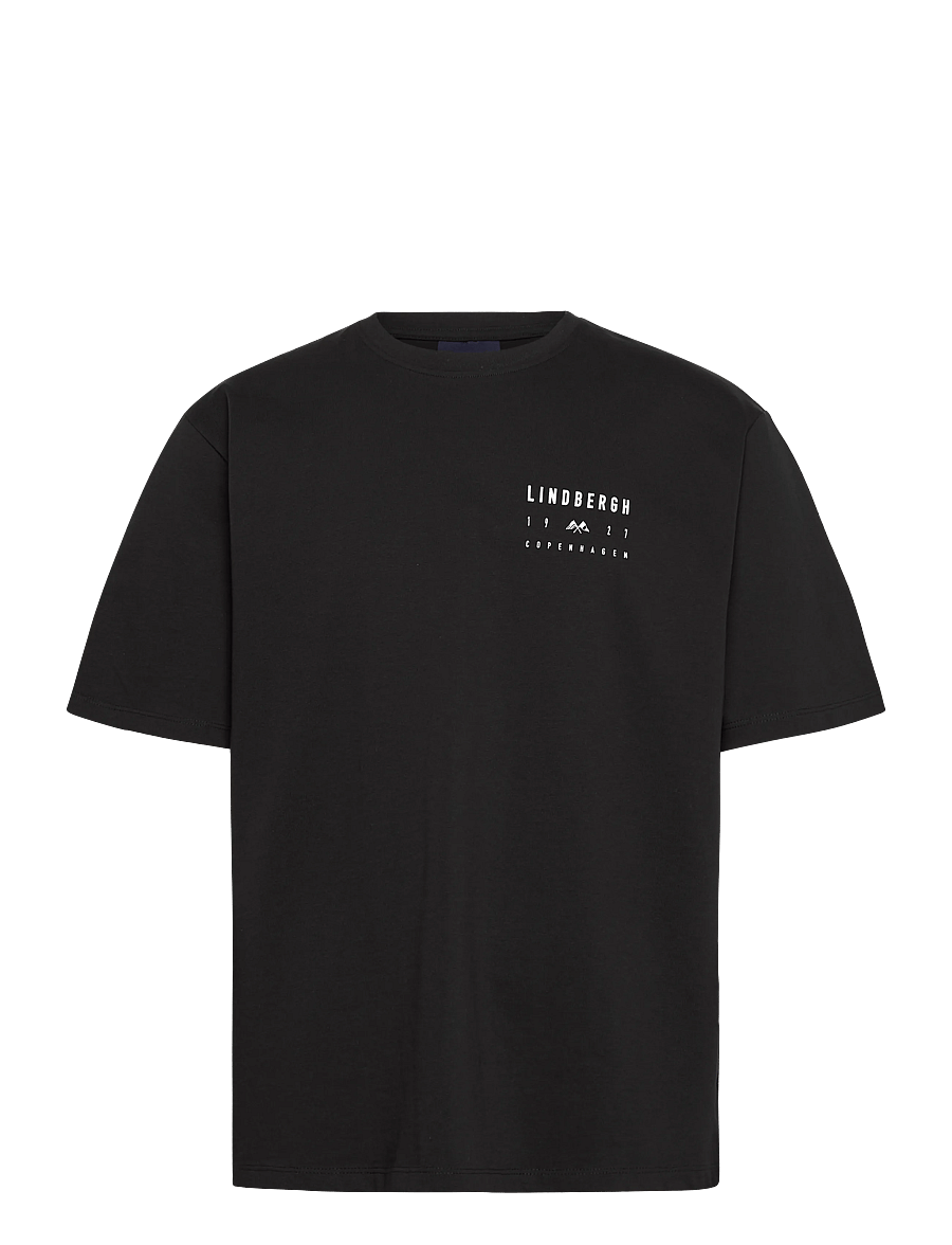 Lindbergh - Oversized print tee S/S - kurzärmelige t-shirts - black - 1