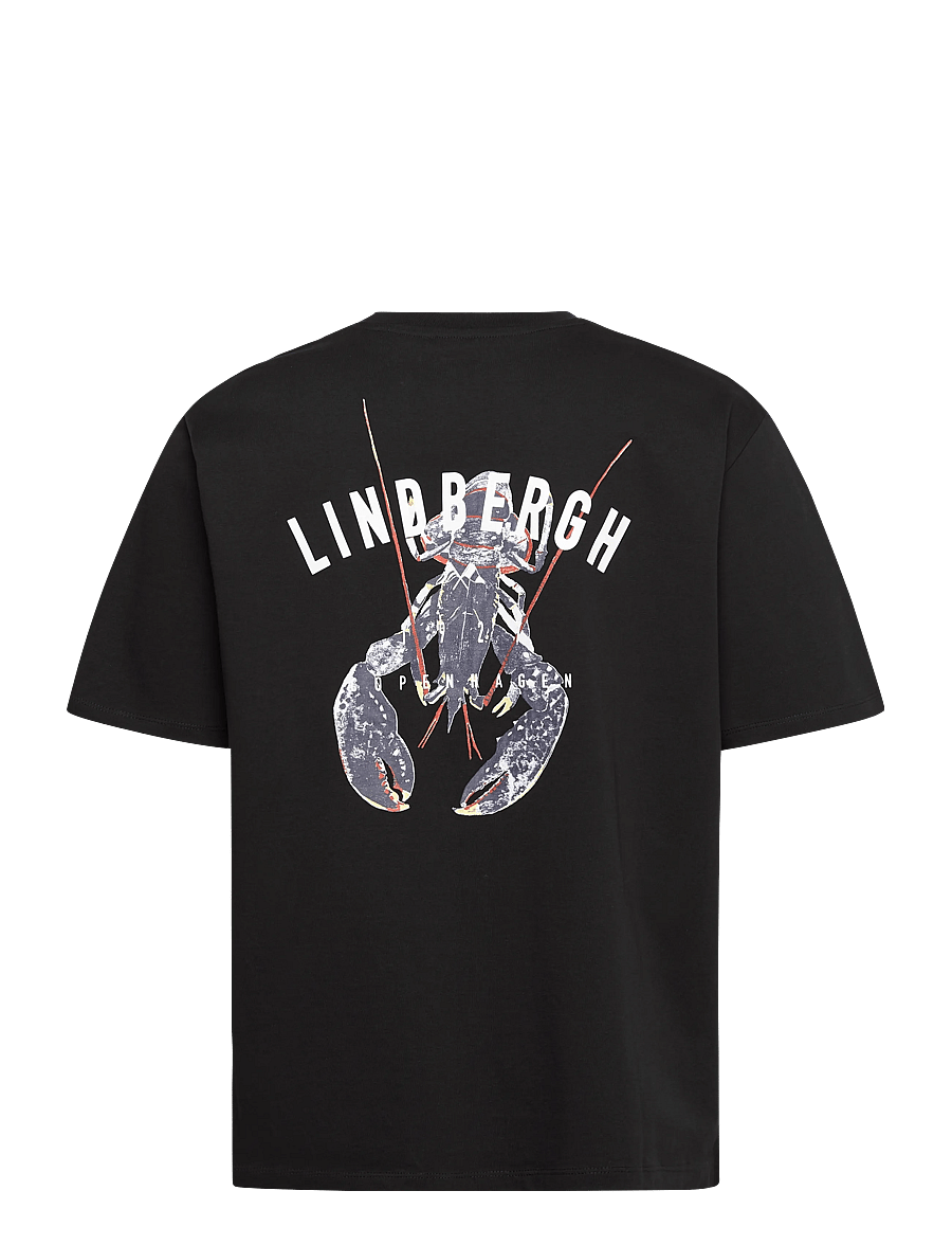 Lindbergh - Oversized print tee S/S - kurzärmelige t-shirts - black - 2