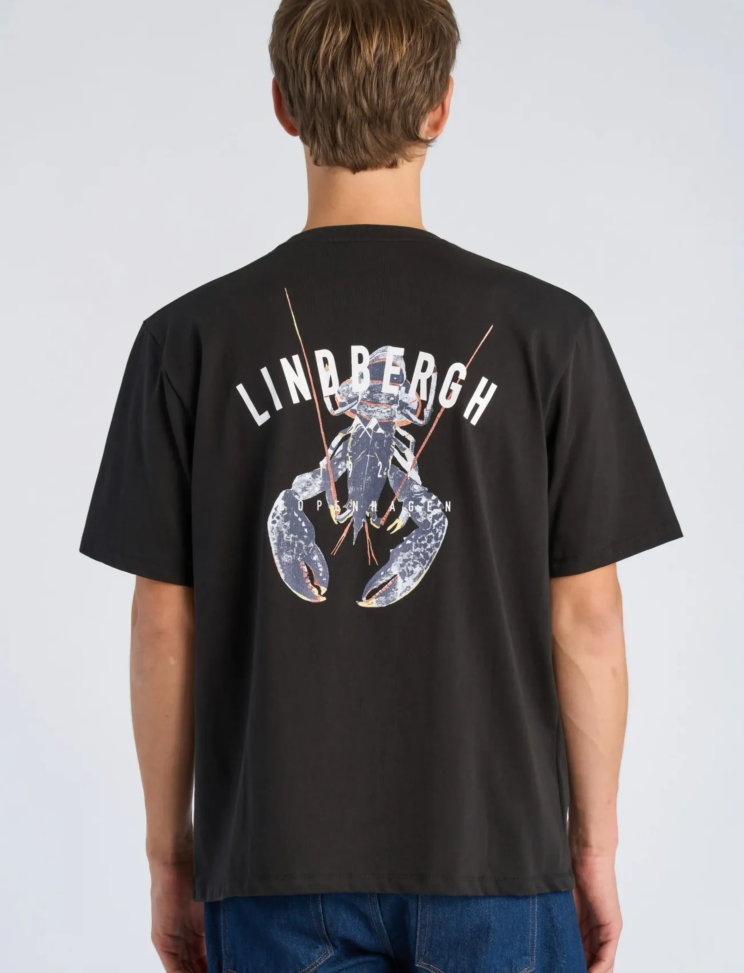 Lindbergh - Oversized print tee S/S - kortärmade t-shirts - black - 4