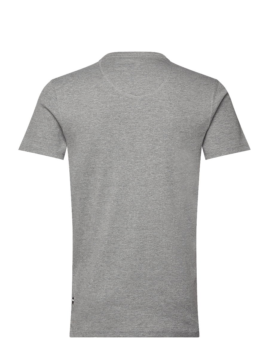 Lindbergh - Ribbed granddad tee S/S - grey mel - 1