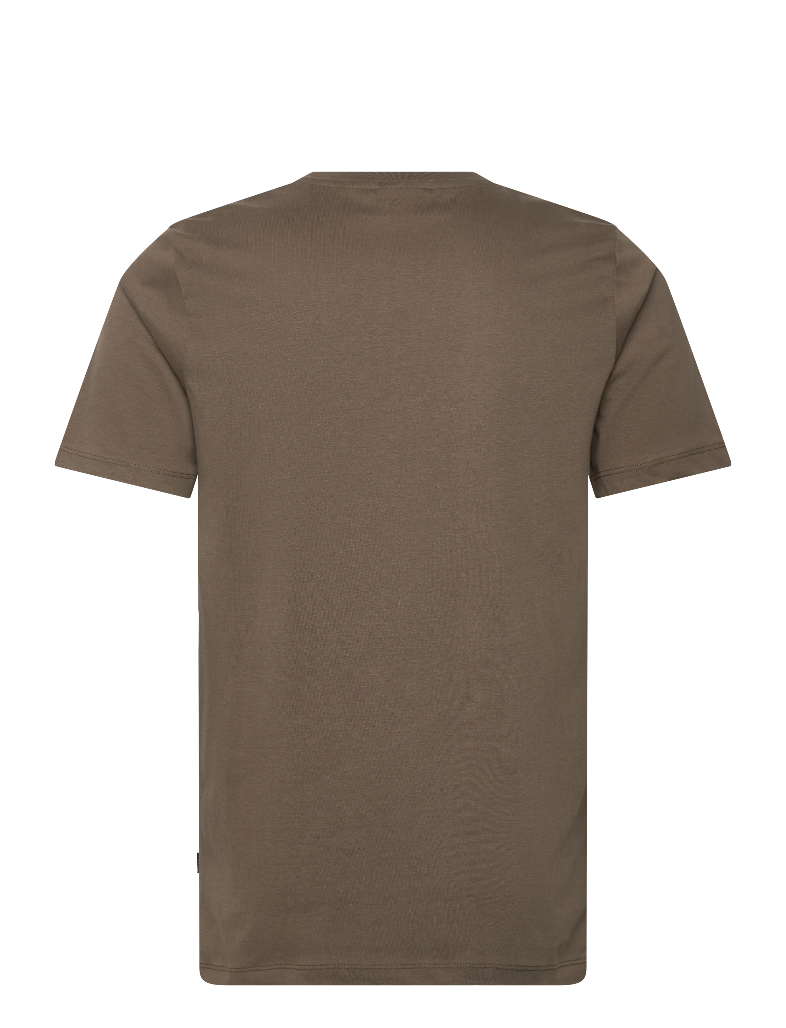 Lindbergh - Logo tee S/S - laveste priser - dk dusty brown - 1