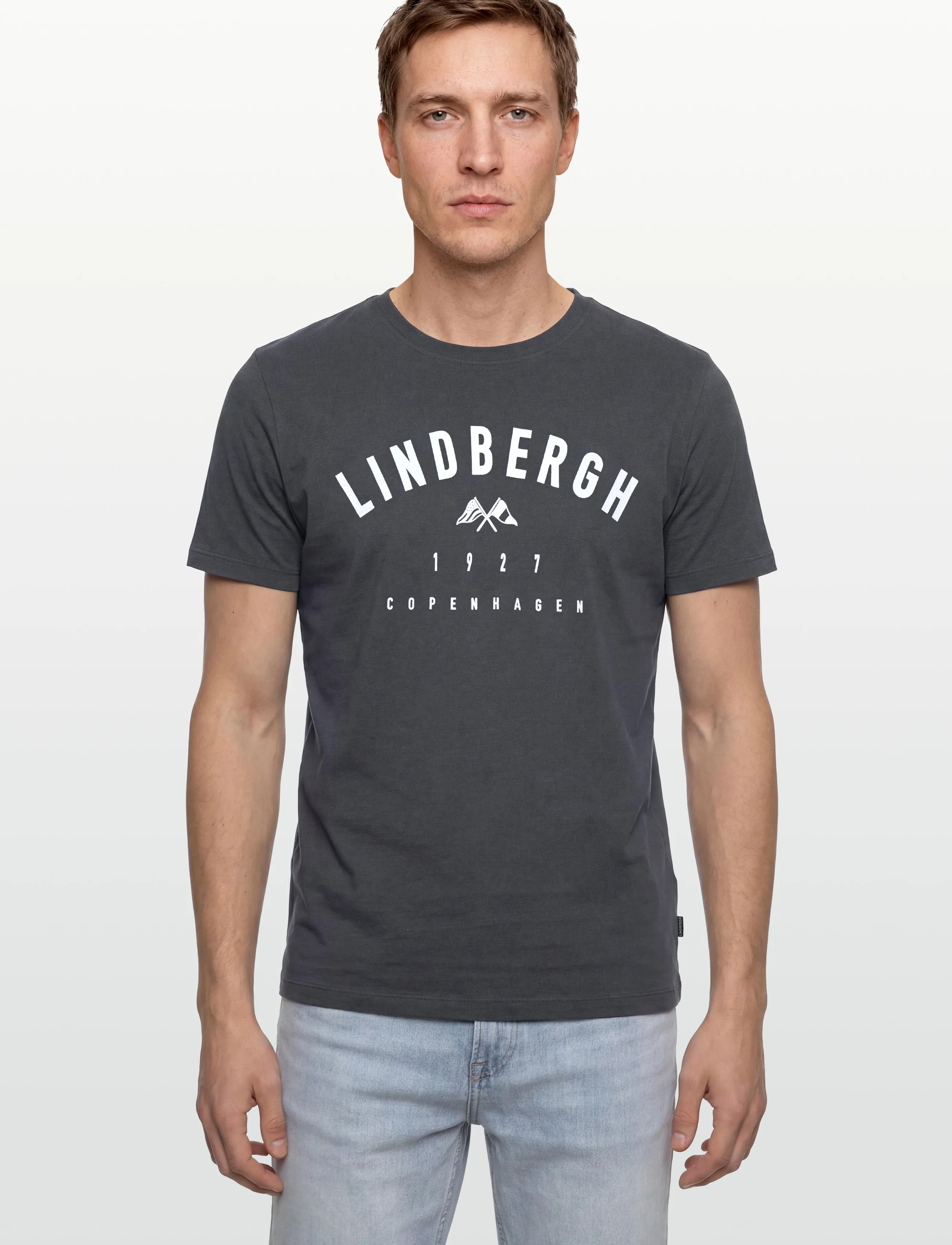Lindbergh - Logo tee S/S - die niedrigsten preise - indigo blue - 3
