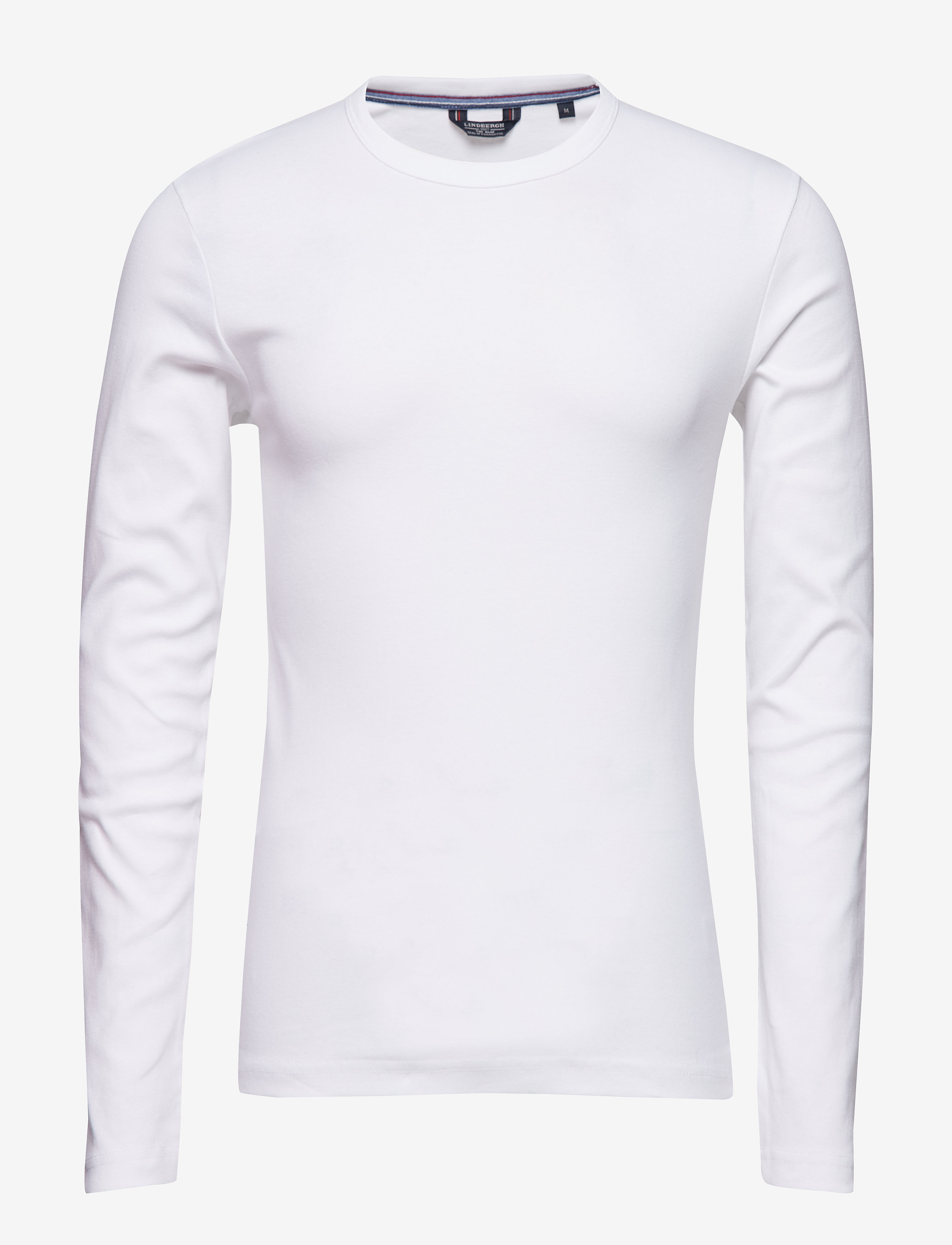 Lindbergh - Basic tee o-neck L/S - long-sleeved t-shirts - white - 1