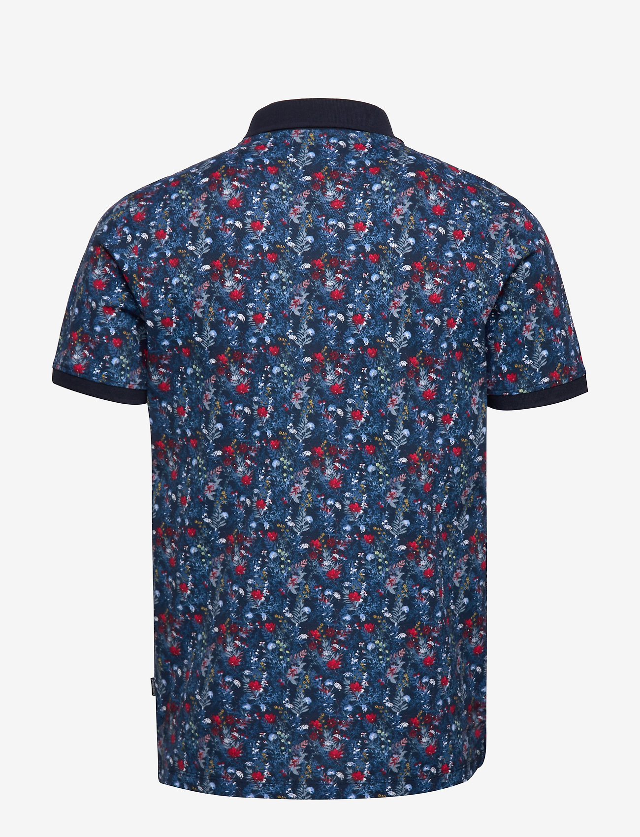 Lindbergh - AOP floral polo S/S - dk blue - 1