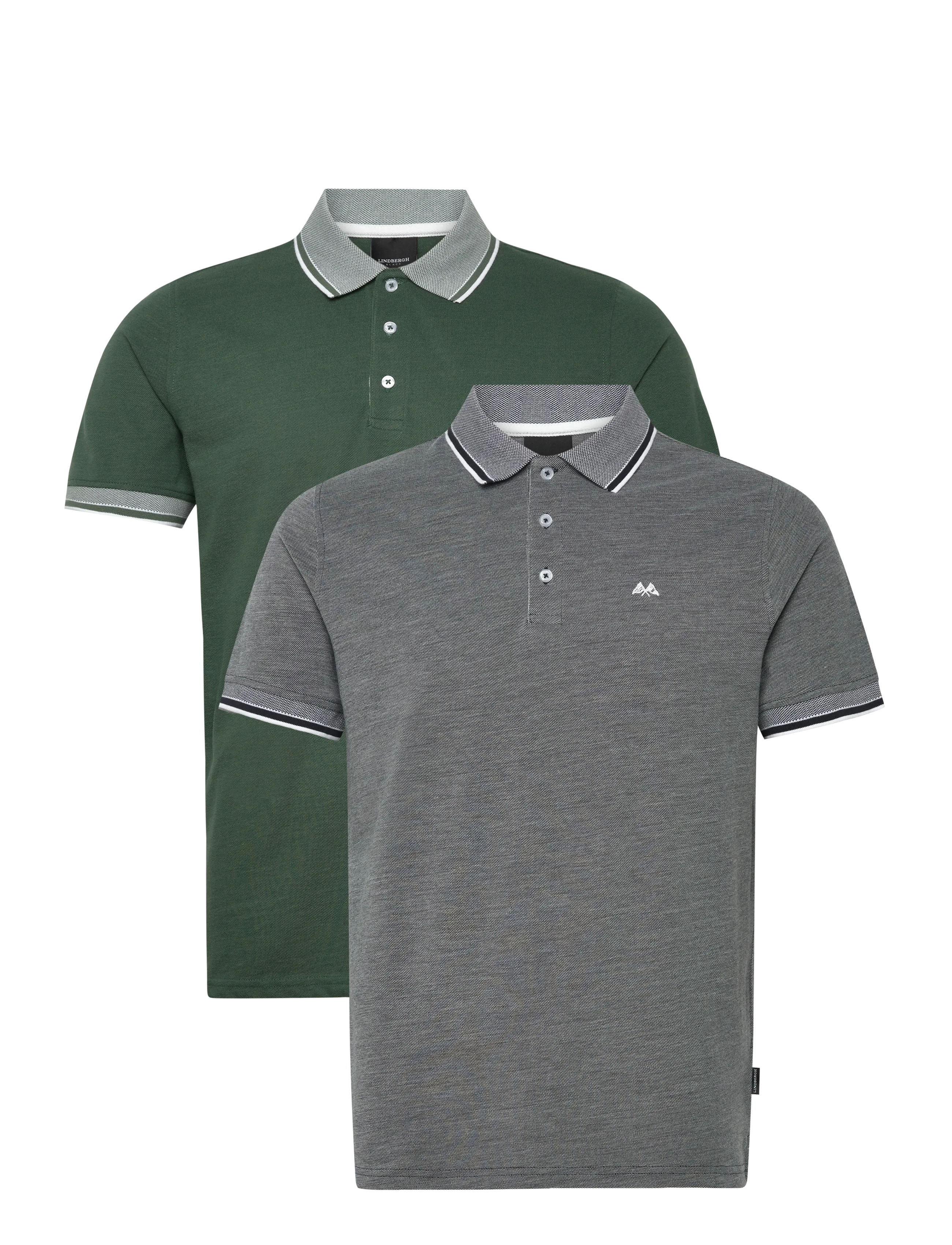 LINDBERGH Orangic Baumwolle Polo Piqué S/S- Rela Grau - L - Herren