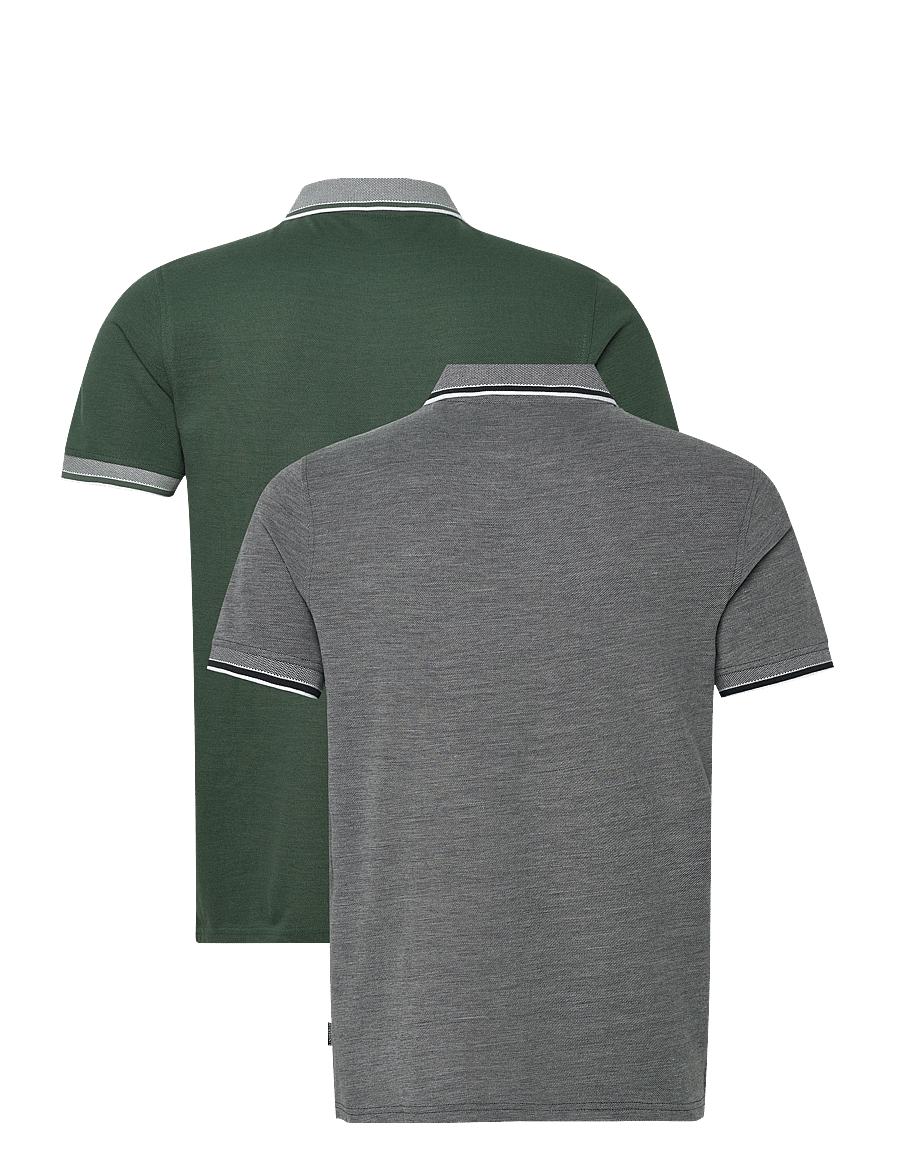 Lindbergh - Orangic cotton polo piqué S/S- rela - kortærmede poloer - navy-green - 5